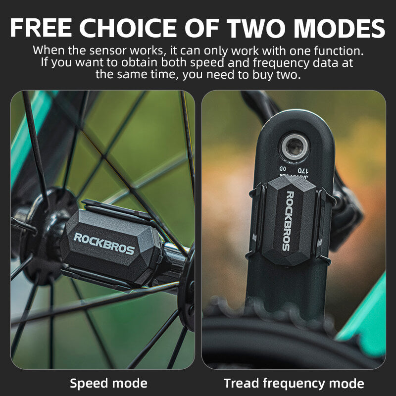 ROCKBROS bike speed sensor installed on wheel hub for road and MTB bikes