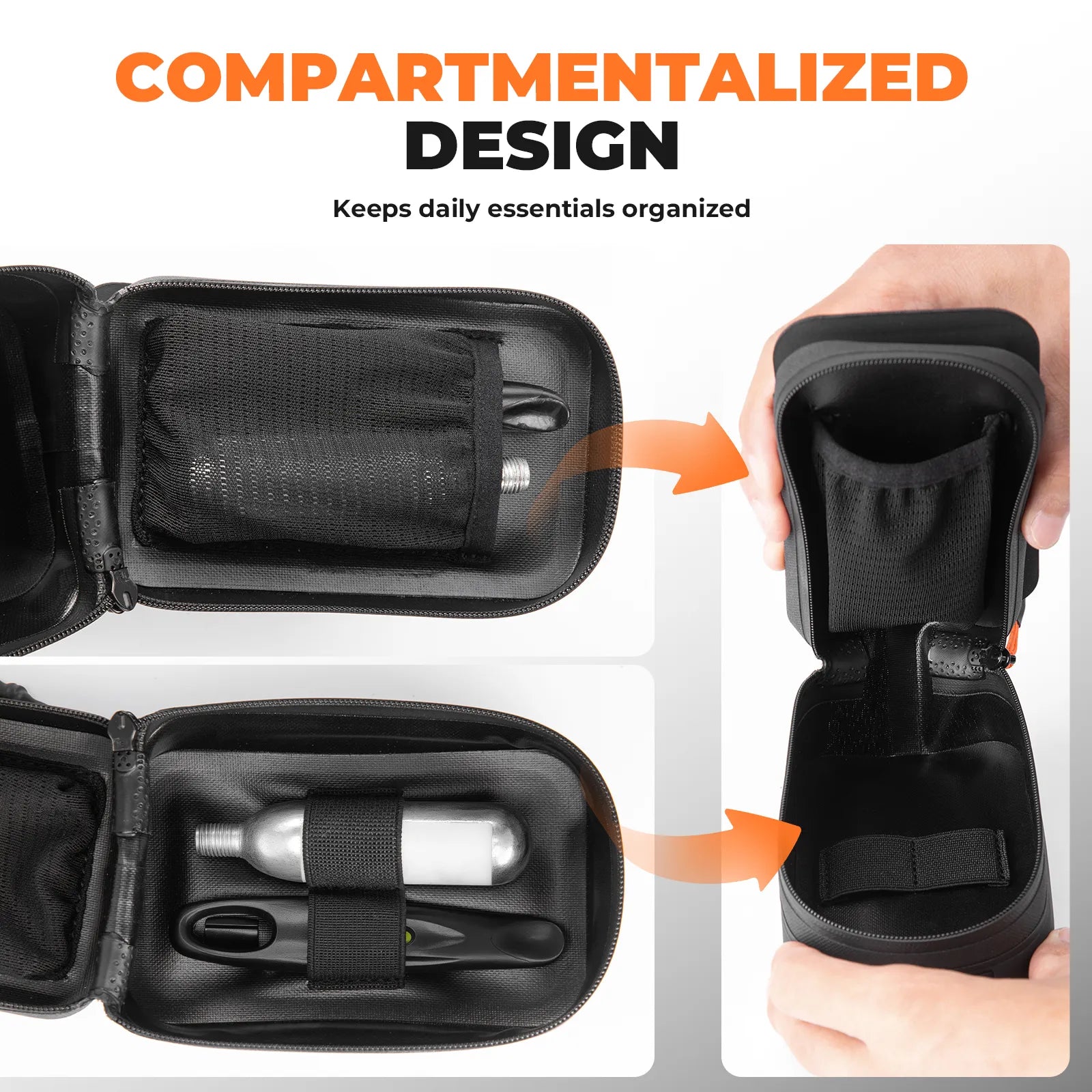 ROCKBROS waterproof bike tail bag with quick release and bottle holder