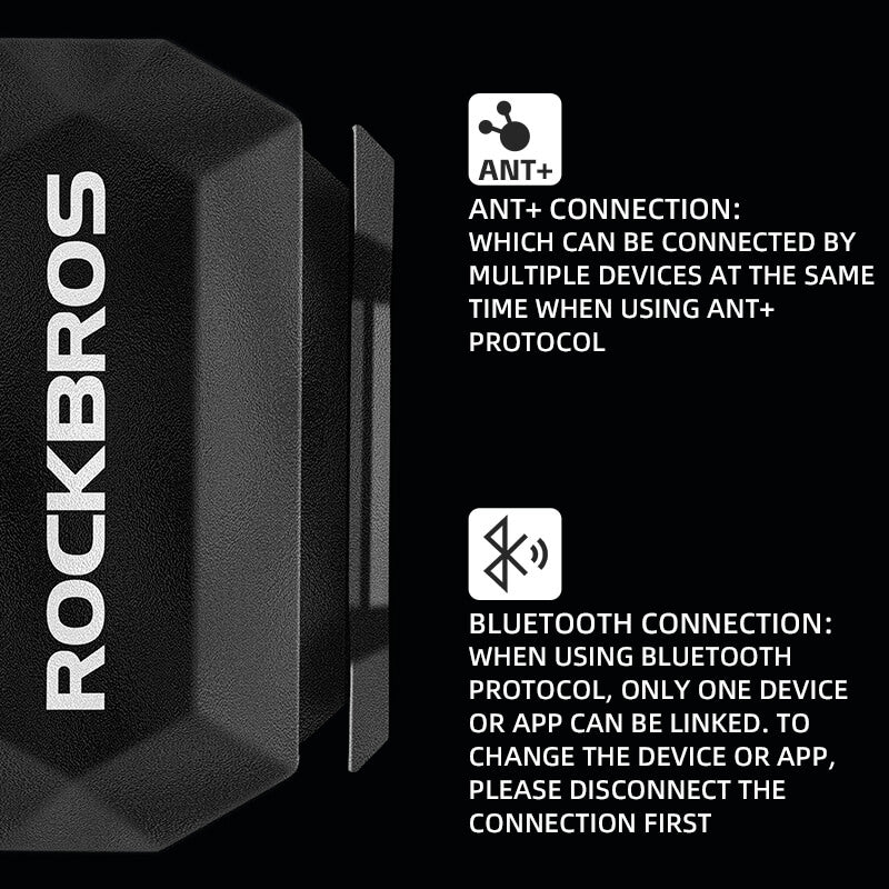 ROCKBROS 2-in-1 speed and cadence sensor with Bluetooth and ANT+ compatibility