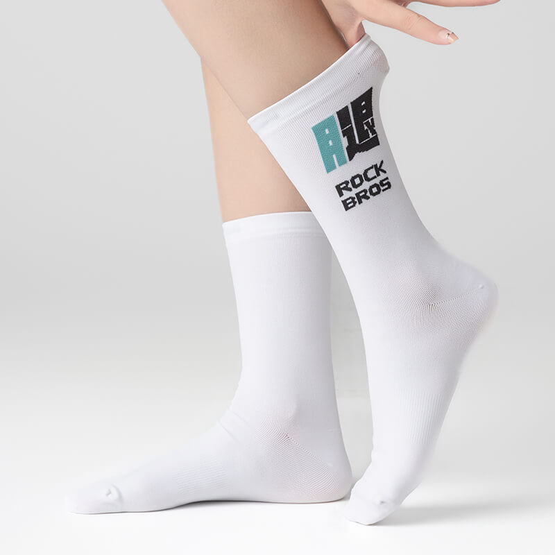 ROCKBROS breathable moisture-wicking mid-crew athletic socks for cycling and sports
