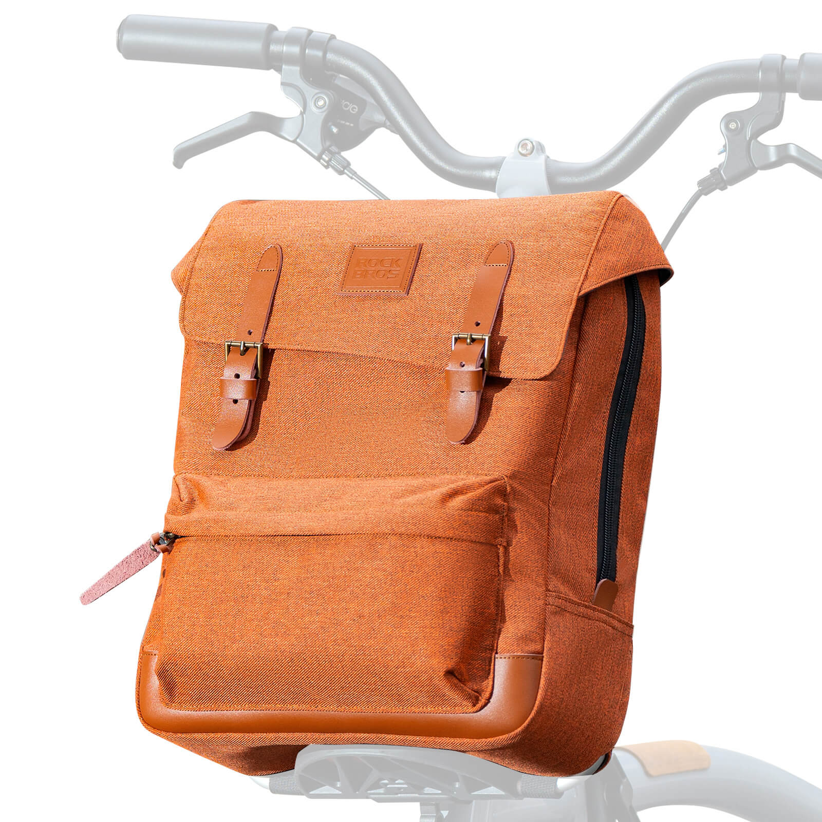 ROCKBROS Brompton folding bike handlebar bag backpack 8.3L for cycling storage
#Color_Orannge