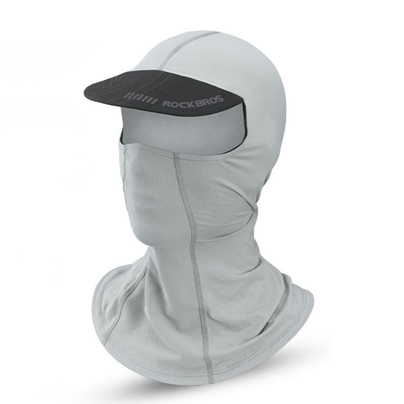 ROCKBROS Ice Silk Sun Protection Balaclava with Brim for Summer Cycling and Outdoor Riding
#Color_Light Gray