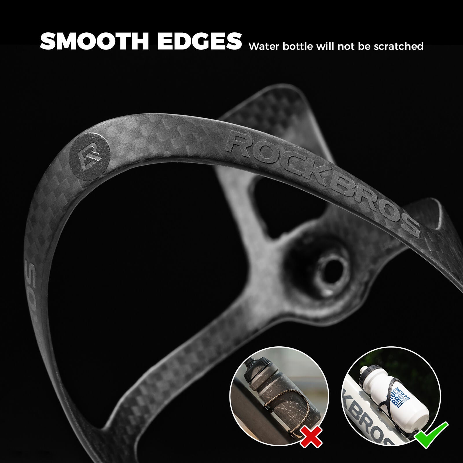 ROCKBROS carbon fiber bike water bottle cage