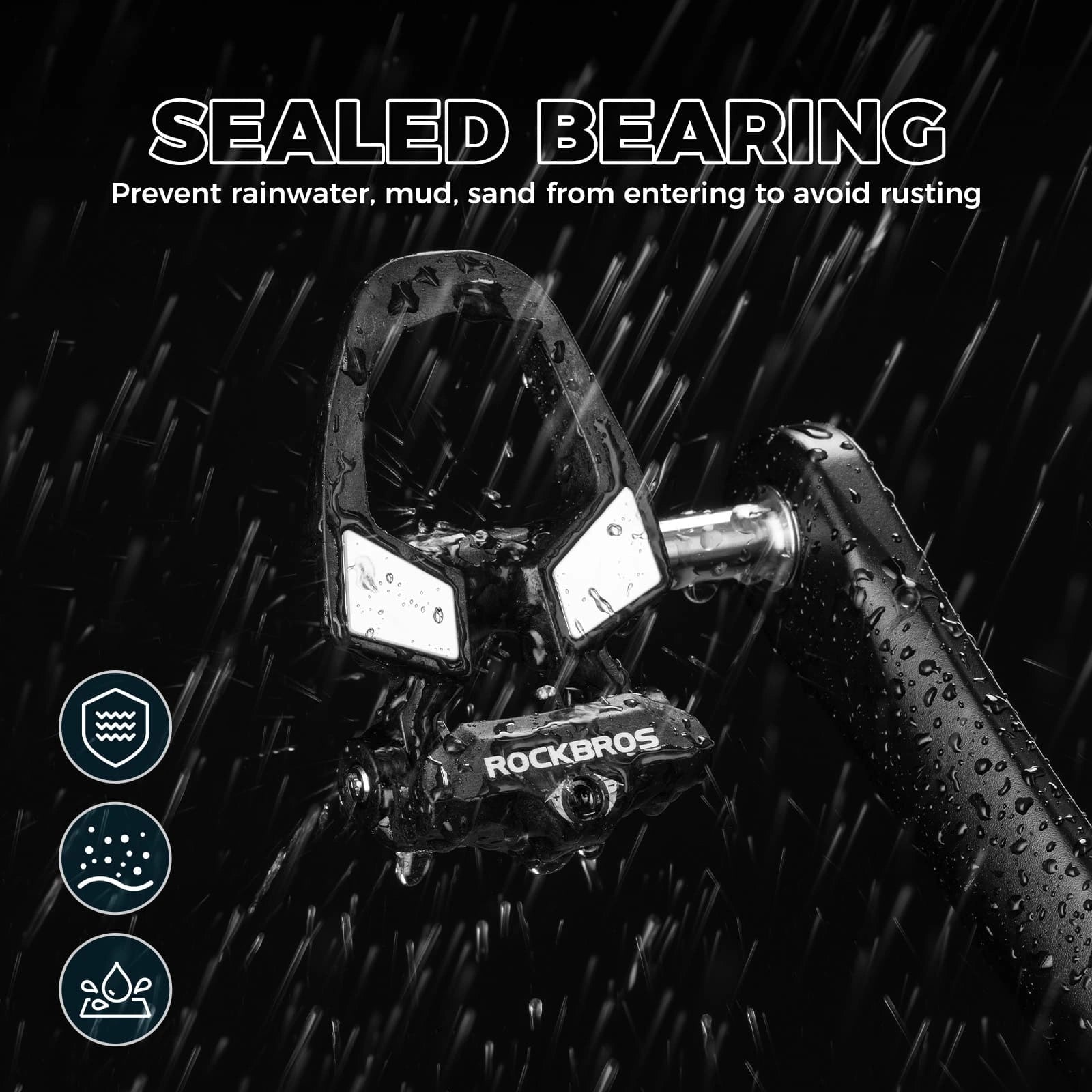 ROCKBROS Carbon Fiber Road Bike Clipless Pedals with Titanium Alloy Axle, Sealed Bearings, and Included Cleats