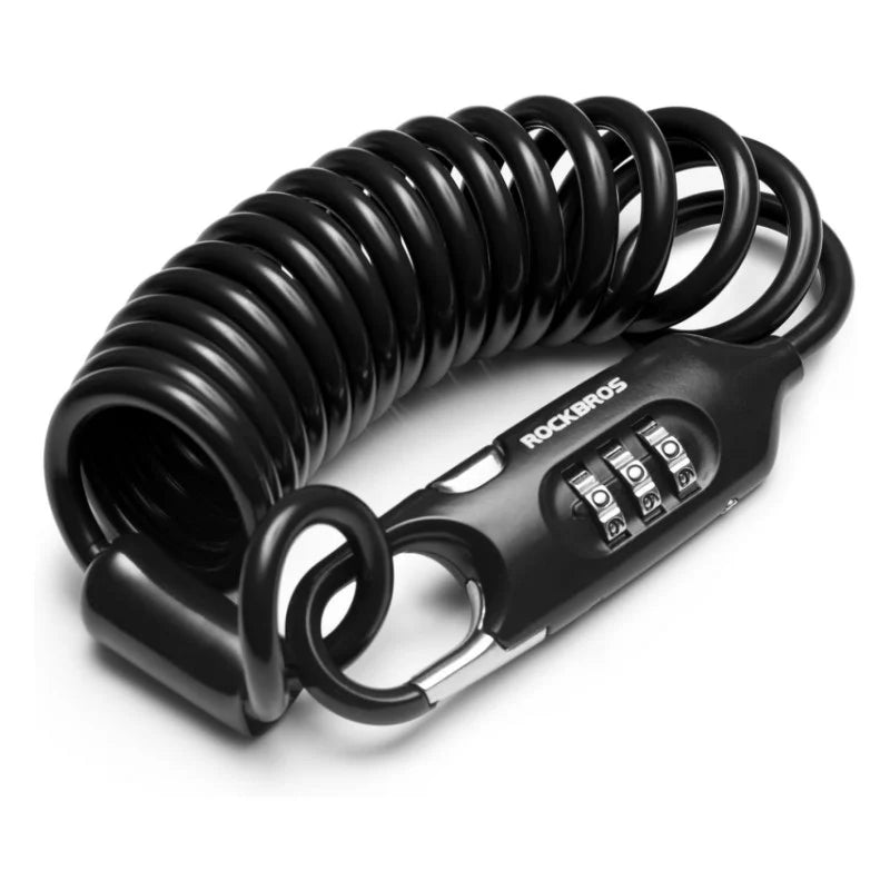 ROCKBROS combination bike cable lock anti-theft flexible steel lock for bicycles
#Color_Black