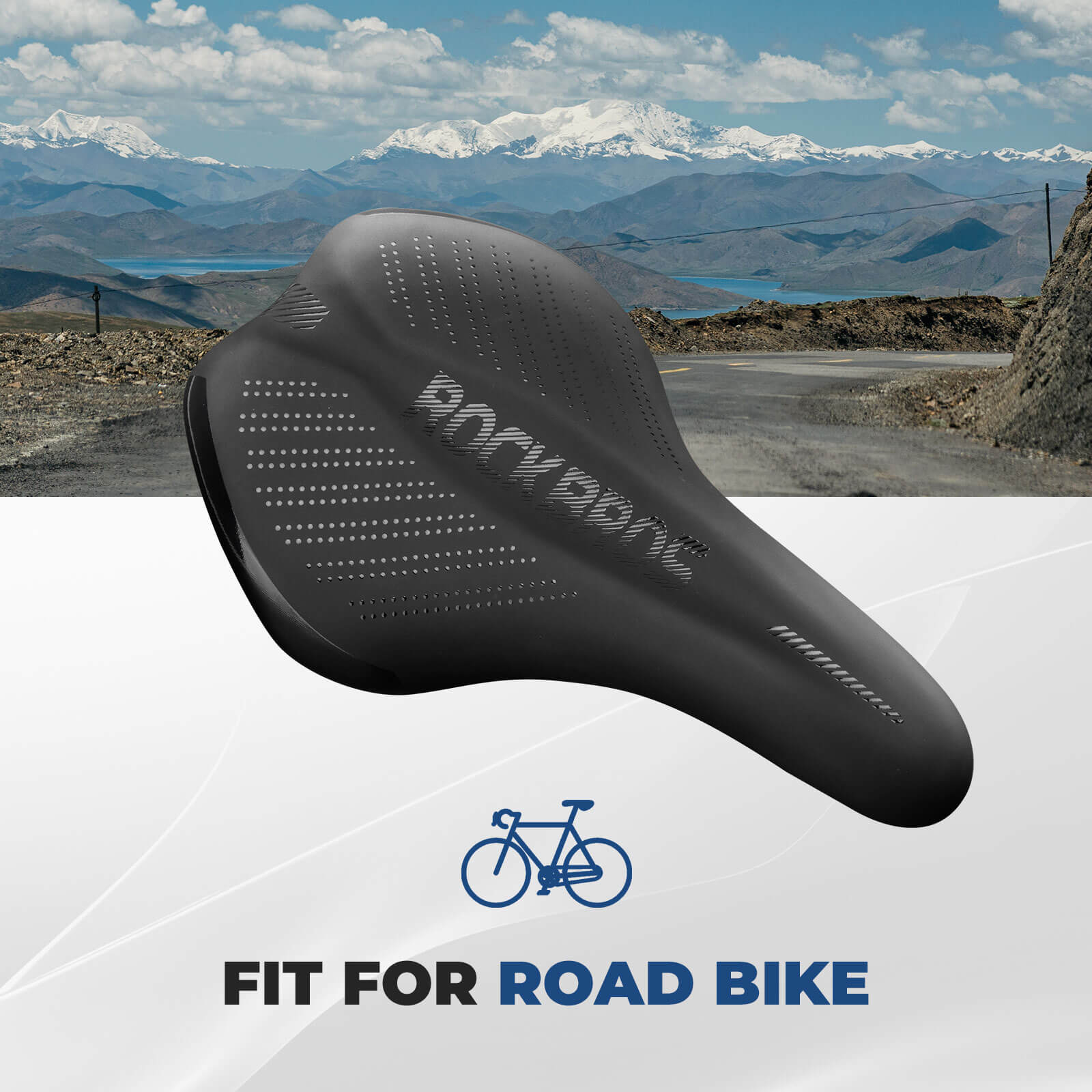 ROCKBROS Comfort Memory Foam Bike Seat with Anti-Slip Surface and Ergonomic Design