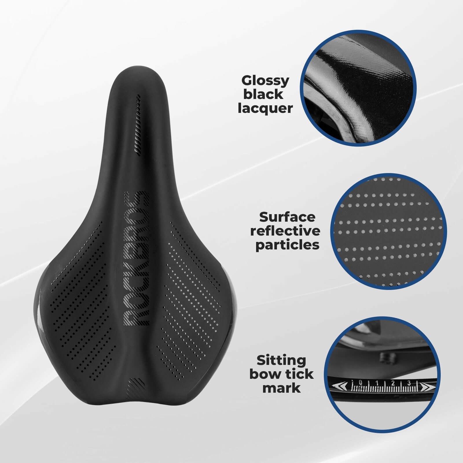 ROCKBROS Comfort Memory Foam Bike Seat with Anti-Slip Surface and Ergonomic Design