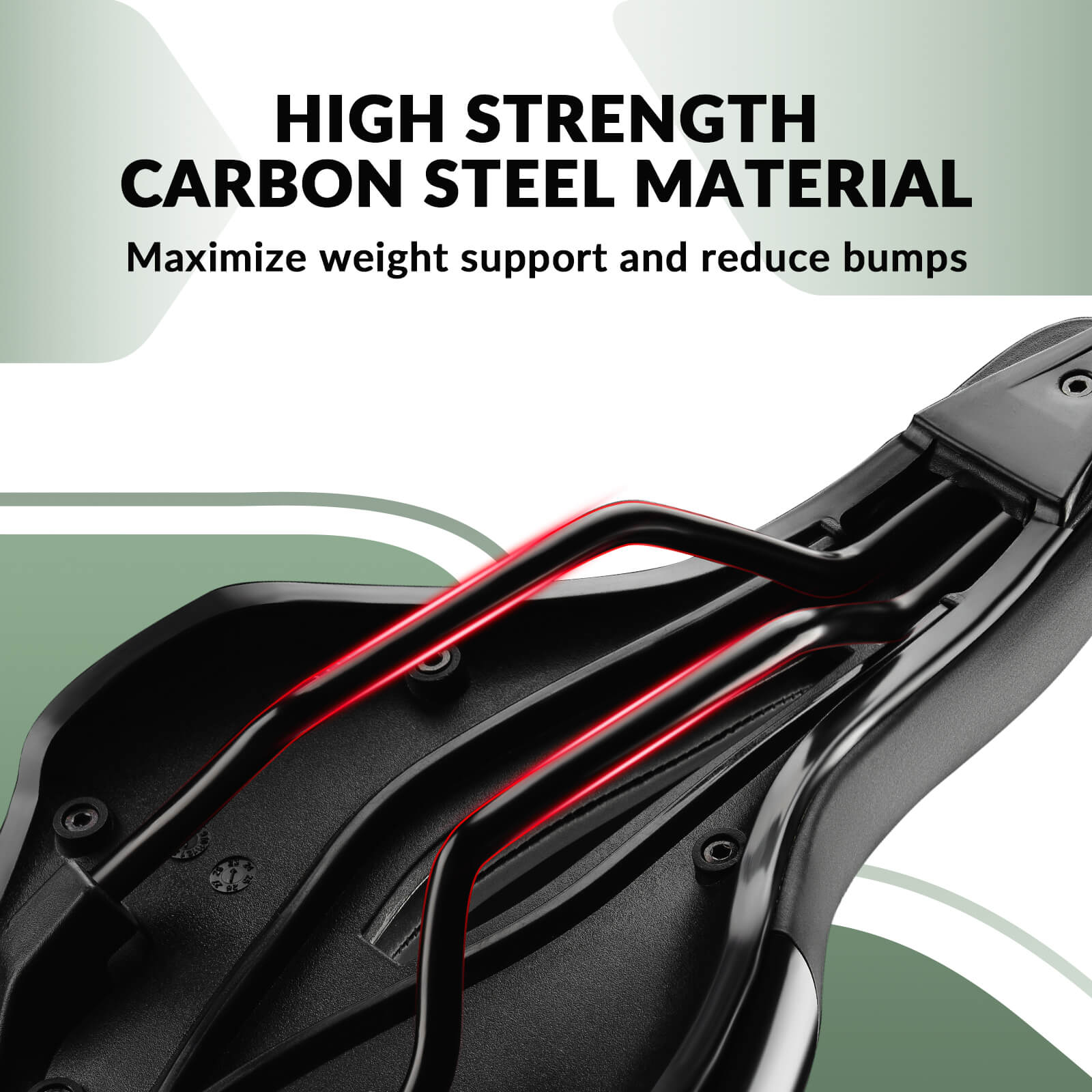 ROCKBROS Comfortable Hollow Bike Saddle with Anti-Slip Leather and High-Density Foam for Road and Mountain Bikes