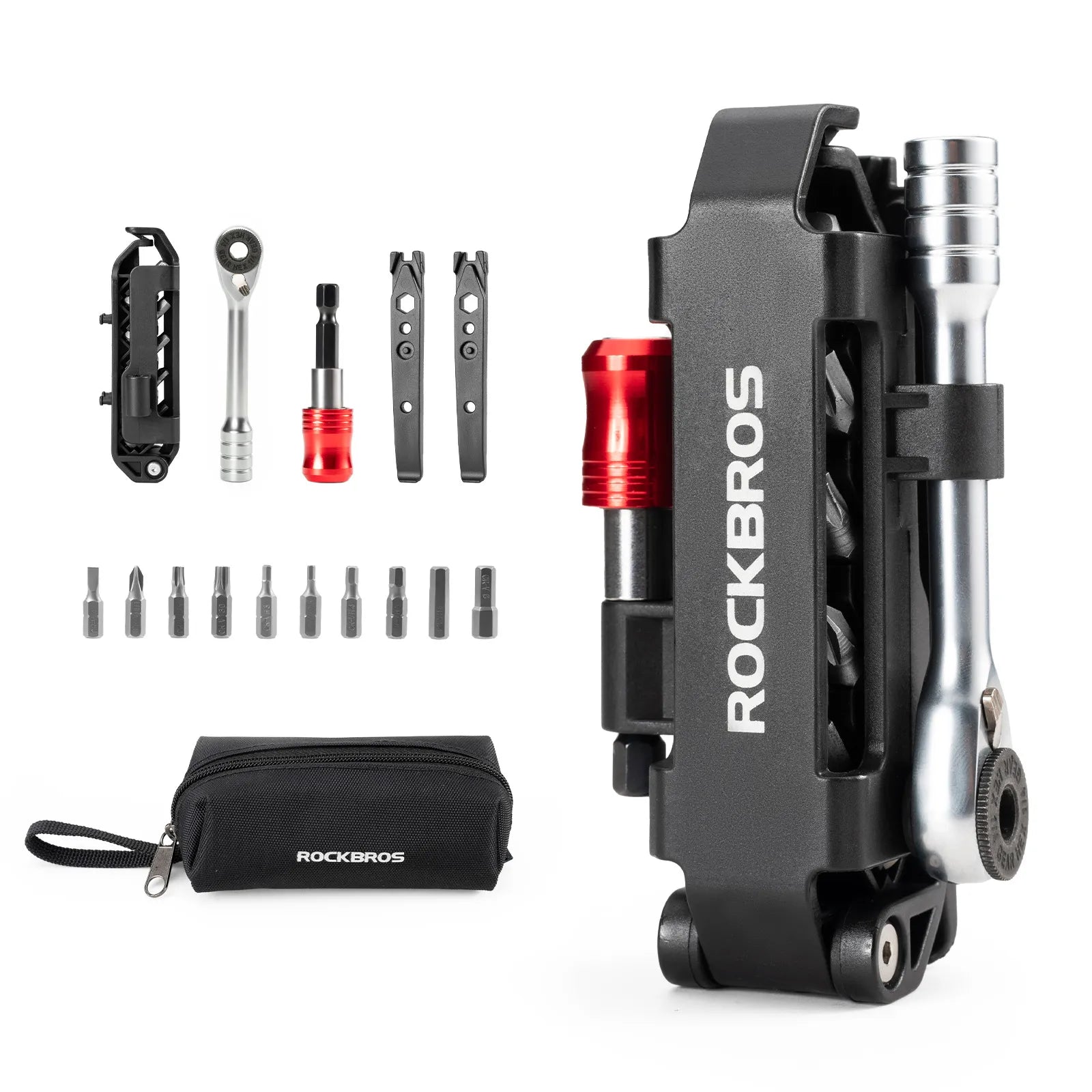 ROCKBROS compact folding ratchet tool kit for everyday bike repairs