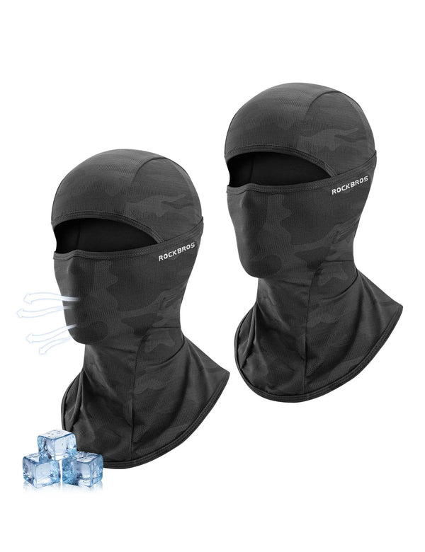 ROCKBROS cooling ice silk balaclava breathable UV protection face cover for cycling and outdoor riding
#Color_Black