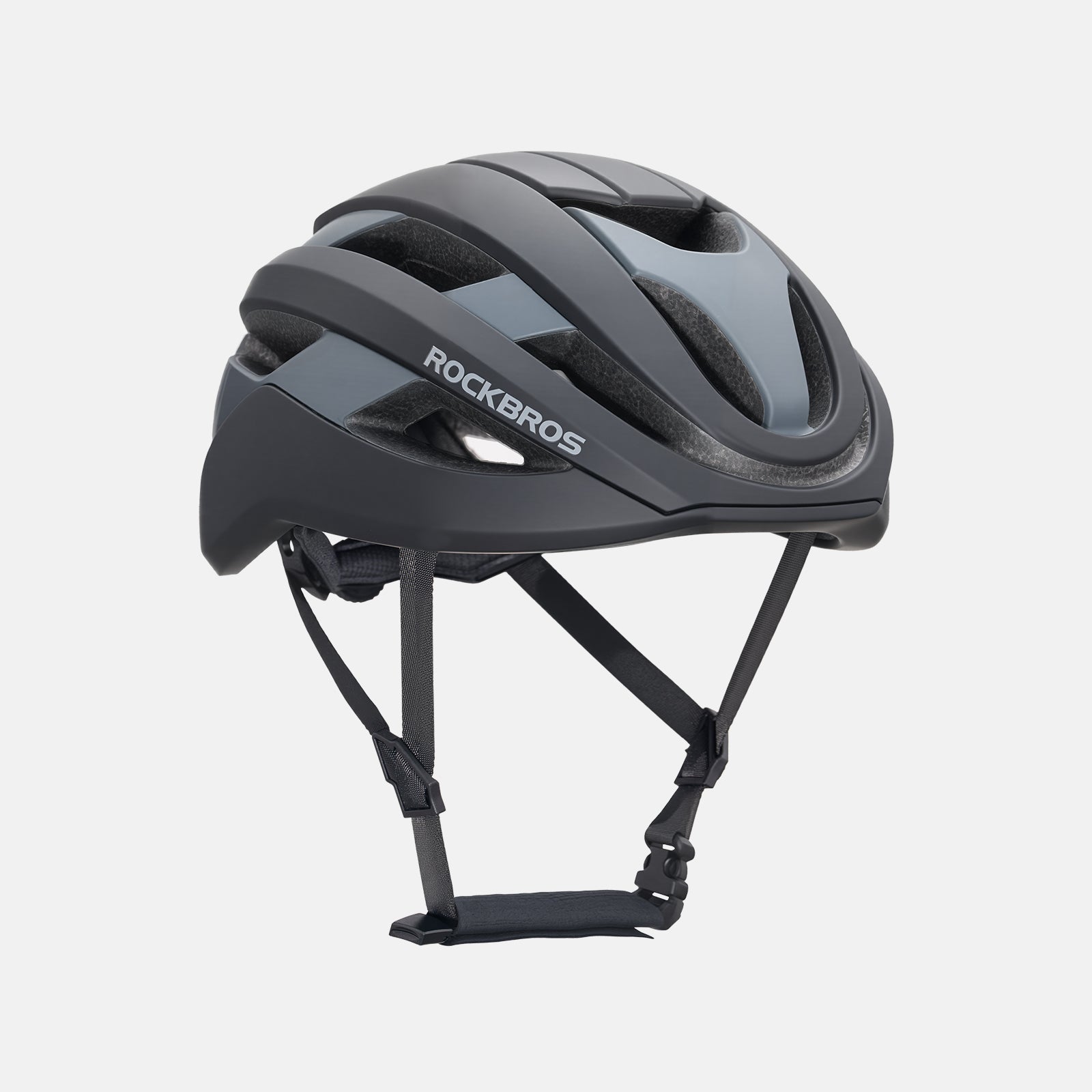 ROCKBROS cycling helmet with CPSC certification, ionic antibacterial liner, PC+EPS in-mold construction
#Color_Black
