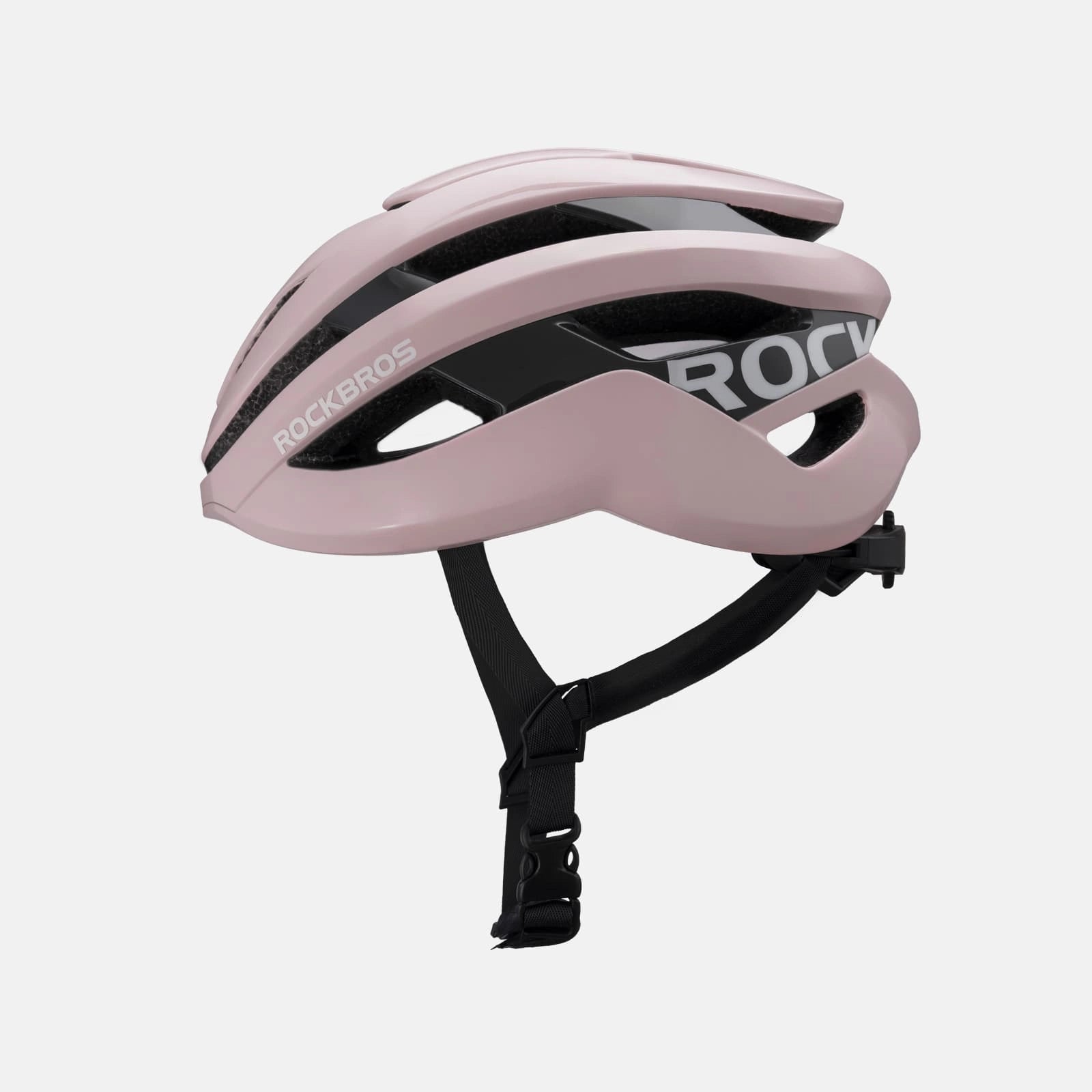 ROCKBROS cycling helmet with CPSC certification, ionic antibacterial liner, PC+EPS in-mold construction
#Color_Glossy Pink