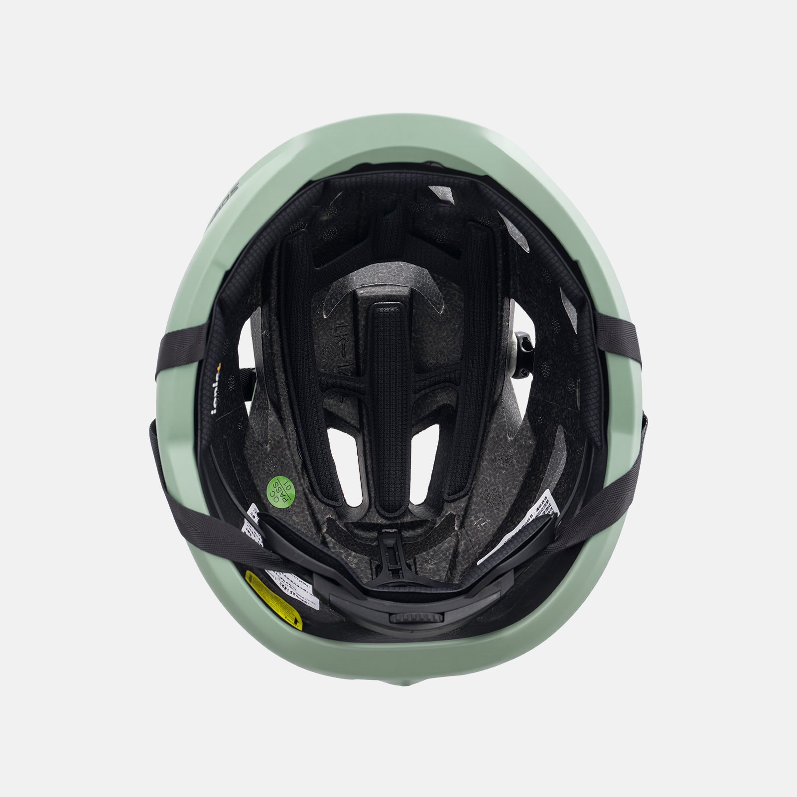 ROCKBROS cycling helmet with CPSC certification, ionic antibacterial liner, PC+EPS in-mold construction
#Color_Matte Green