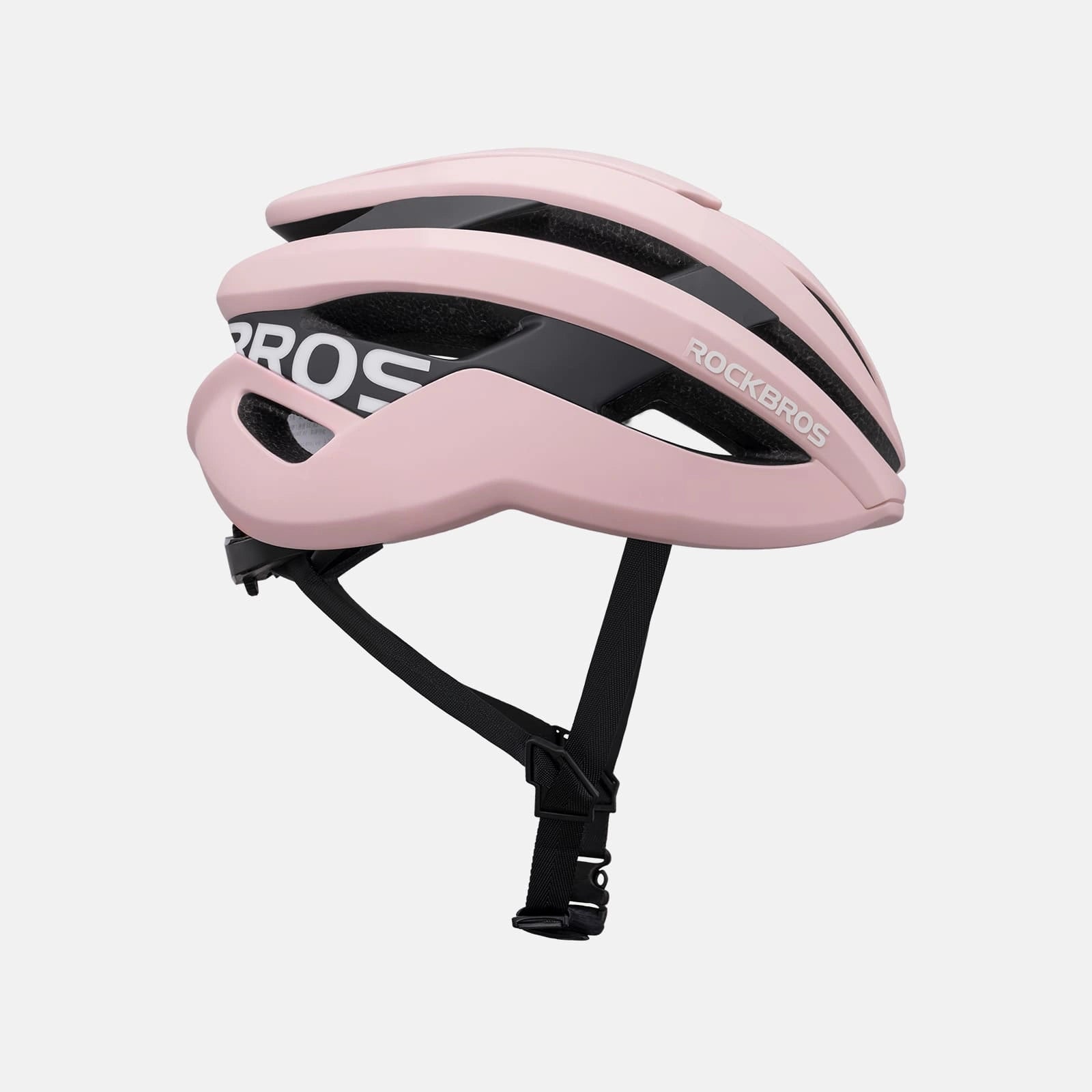ROCKBROS cycling helmet with CPSC certification, ionic antibacterial liner, PC+EPS in-mold construction
#Color_Matte Pink