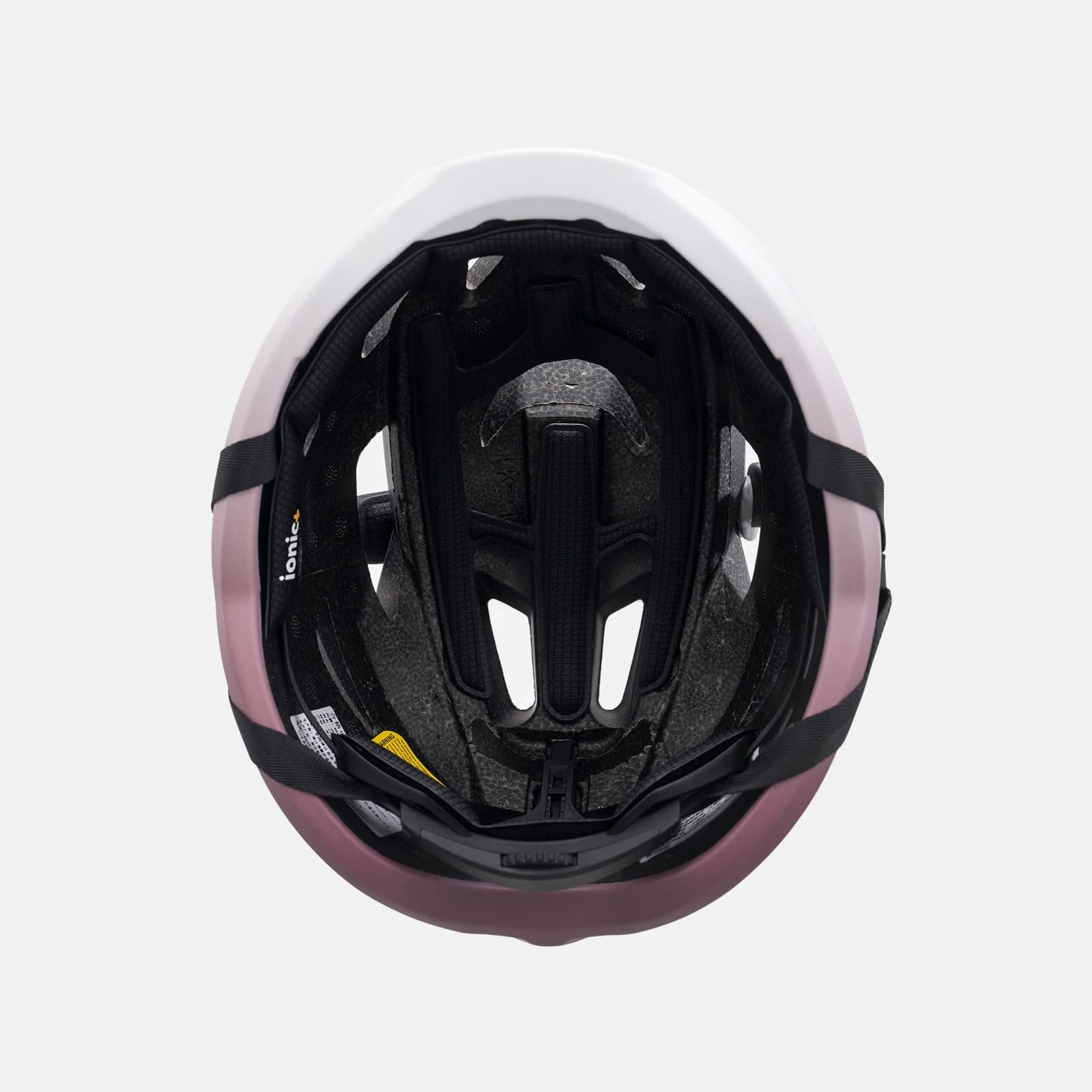 ROCKBROS cycling helmet with CPSC certification, ionic antibacterial liner, PC+EPS in-mold construction
#Color_White Pink Gradient