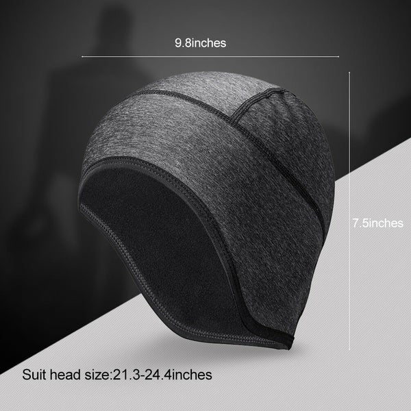 ROCKBROS cycling skull cap with ear covers and helmet liner for windproof warmth and comfort in cold weather