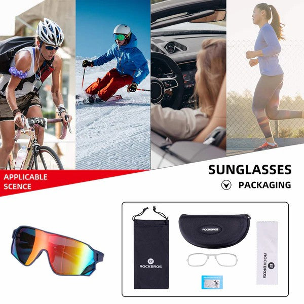 ROCKBROS cycling sunglasses polarized with UV protection for outdoor riding