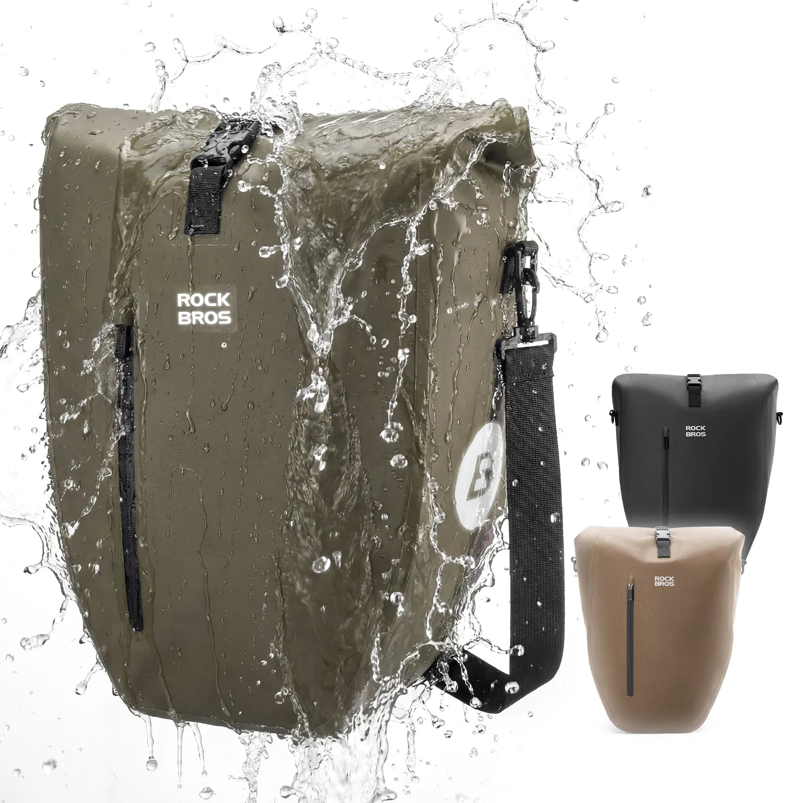 Fully Waterproof Bike Pannier Bag 20L for Commuting