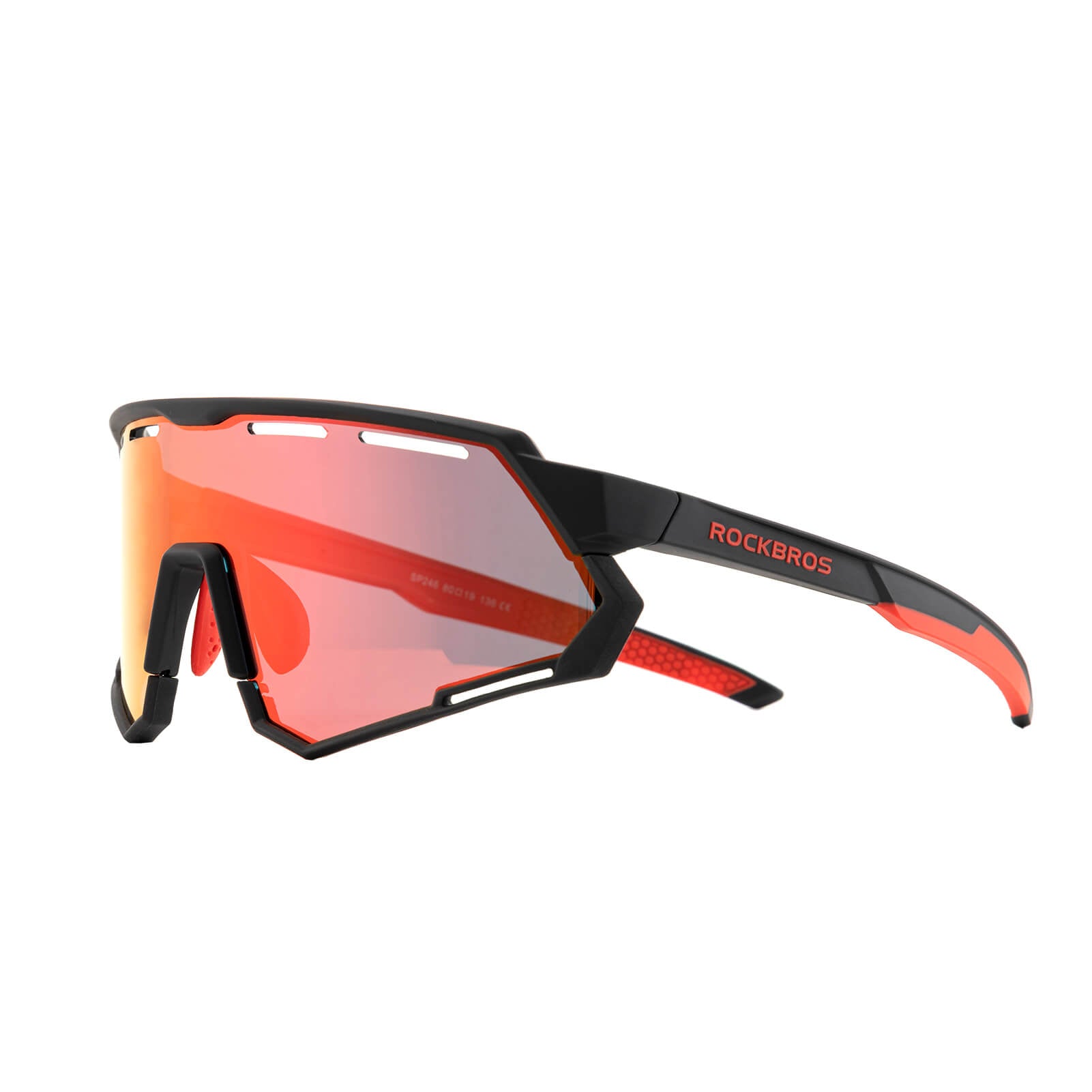 ROCKBROS dual lens cycling glasses with photochromic and polarized interchangeable lenses for outdoor sports