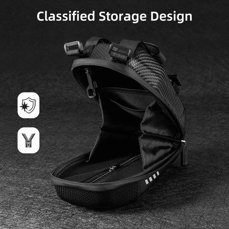 ROCKBROS electric scooter handlebar bag waterproof hard shell storage pouch for bikes and scooters