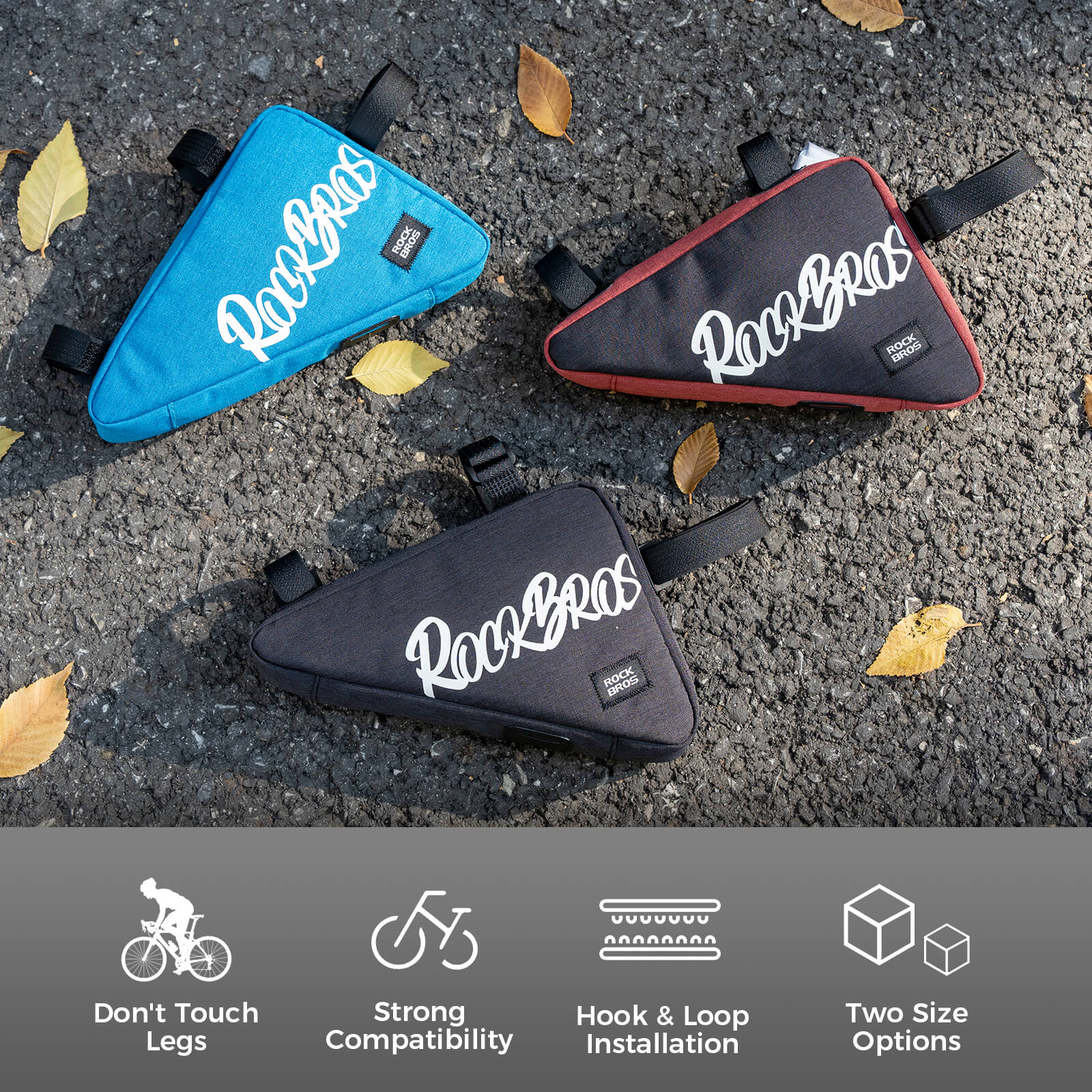 ROCKBROS FlashRide Sketch Bike Triangle Bag 0.8L frame bag for cycling storage