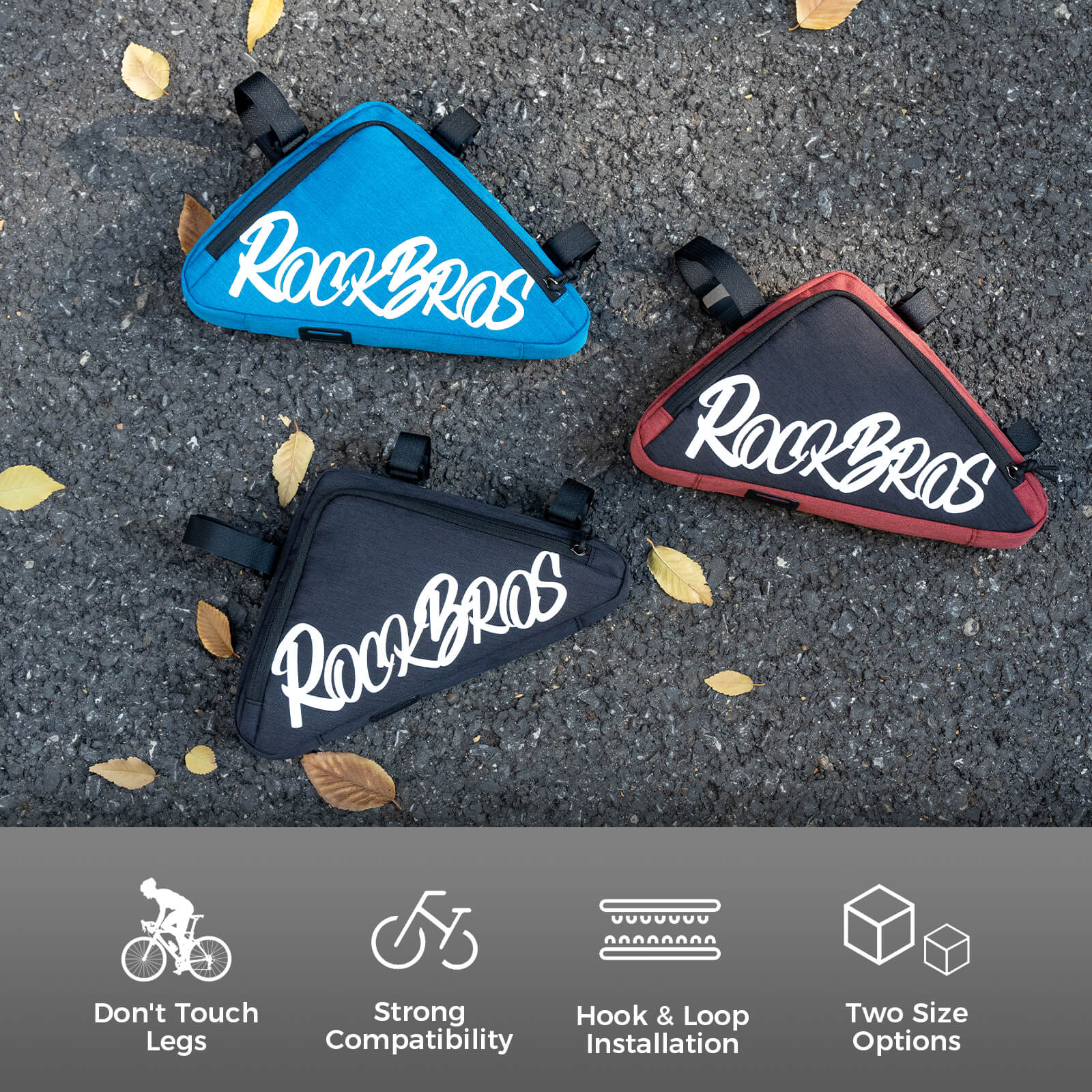 ROCKBROS FlashRide Sketch Bike Triangle Bag 1.4L frame bag for cycling storage