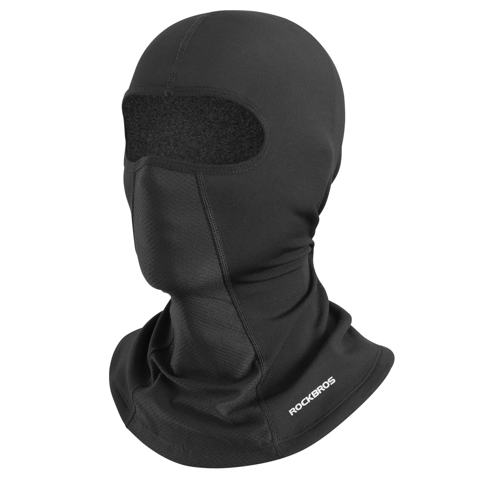 ROCKBROS fleece balaclava with extended neck warmer for winter cycling and outdoor sports
#Color_Black