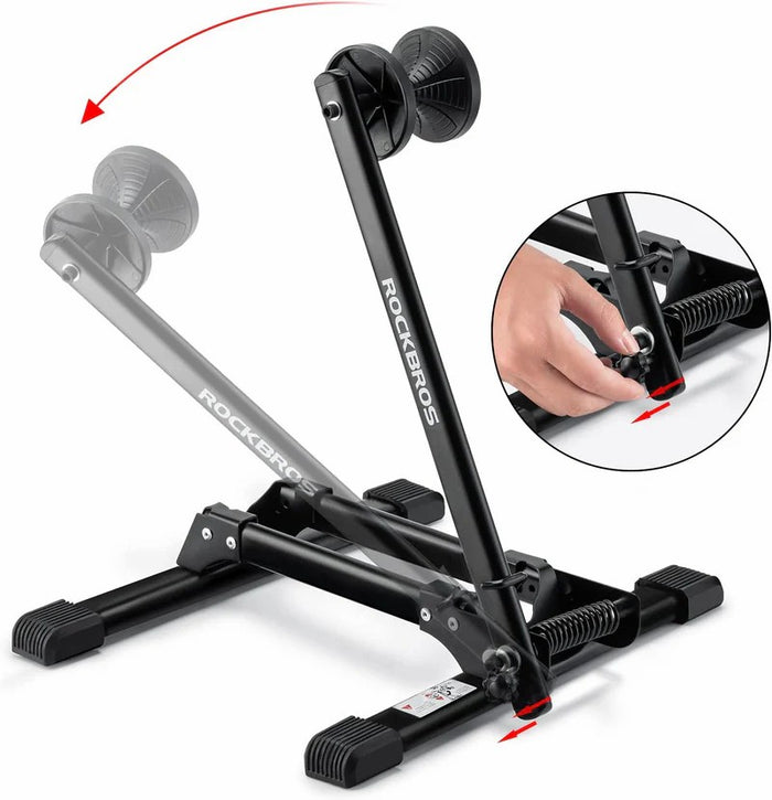 ROCKBROS Portable Foldable Bike Rack – Indoor Bicycle Storage Stand