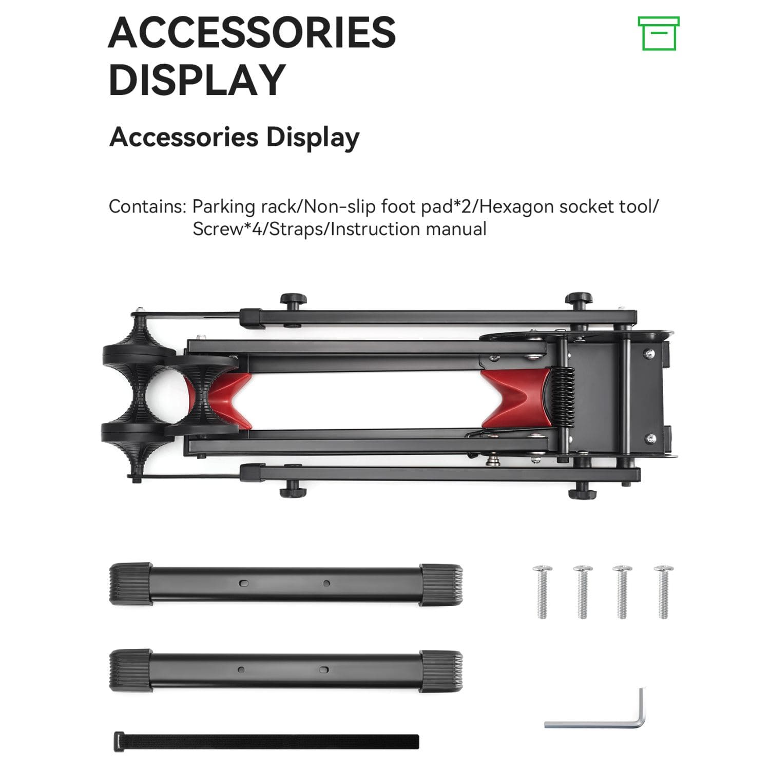Rockbros Foldable Carbon Steel Bike Stand Bicycle Parking Rack for Road Bikes and Mountain Bikes