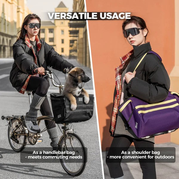 ROCKBROS Folding Bike Handlebar Bag 16L Front Basket