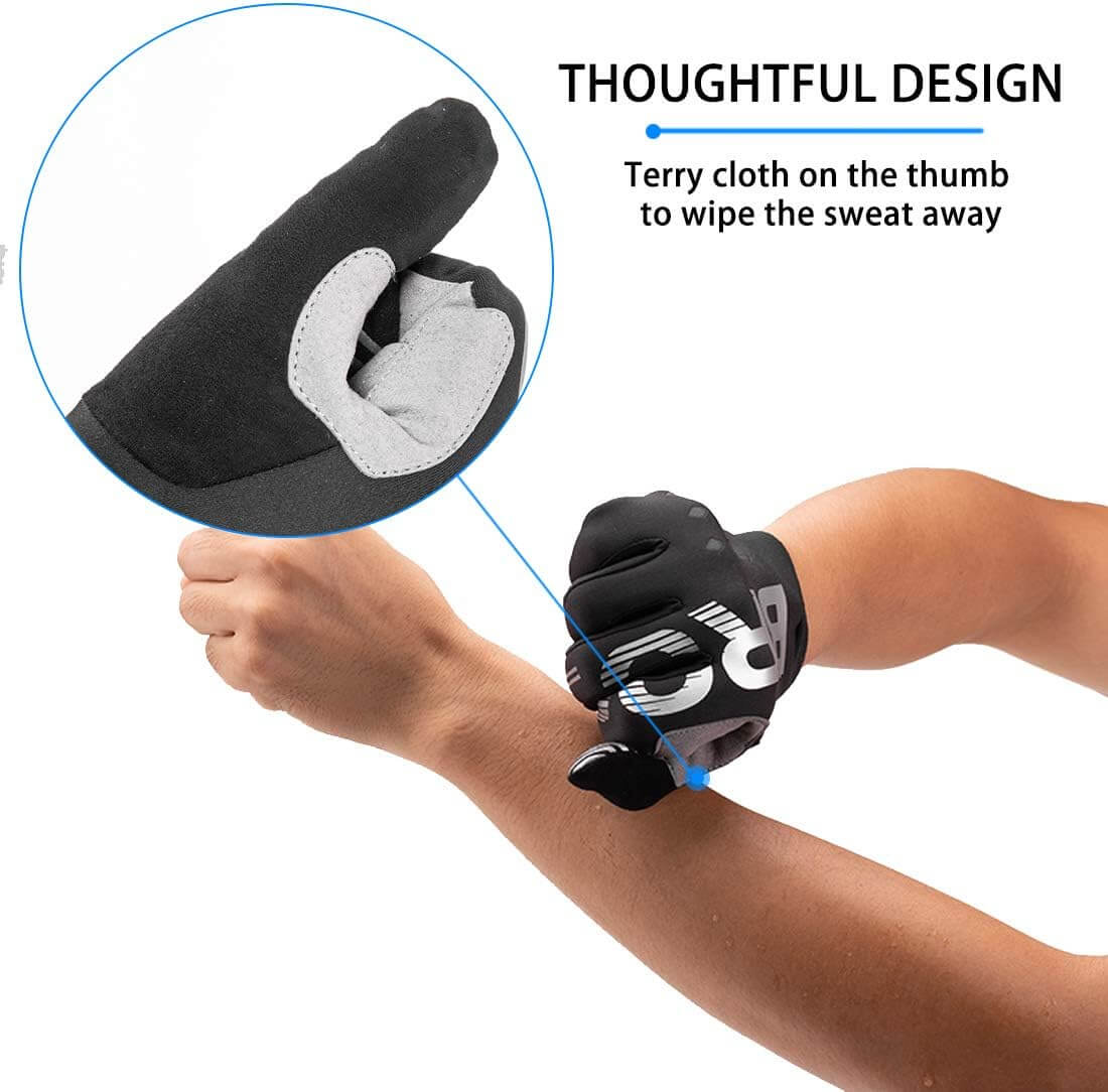 ROCKBROS full finger cycling gloves windproof shockproof touchscreen bike gloves for men and women
