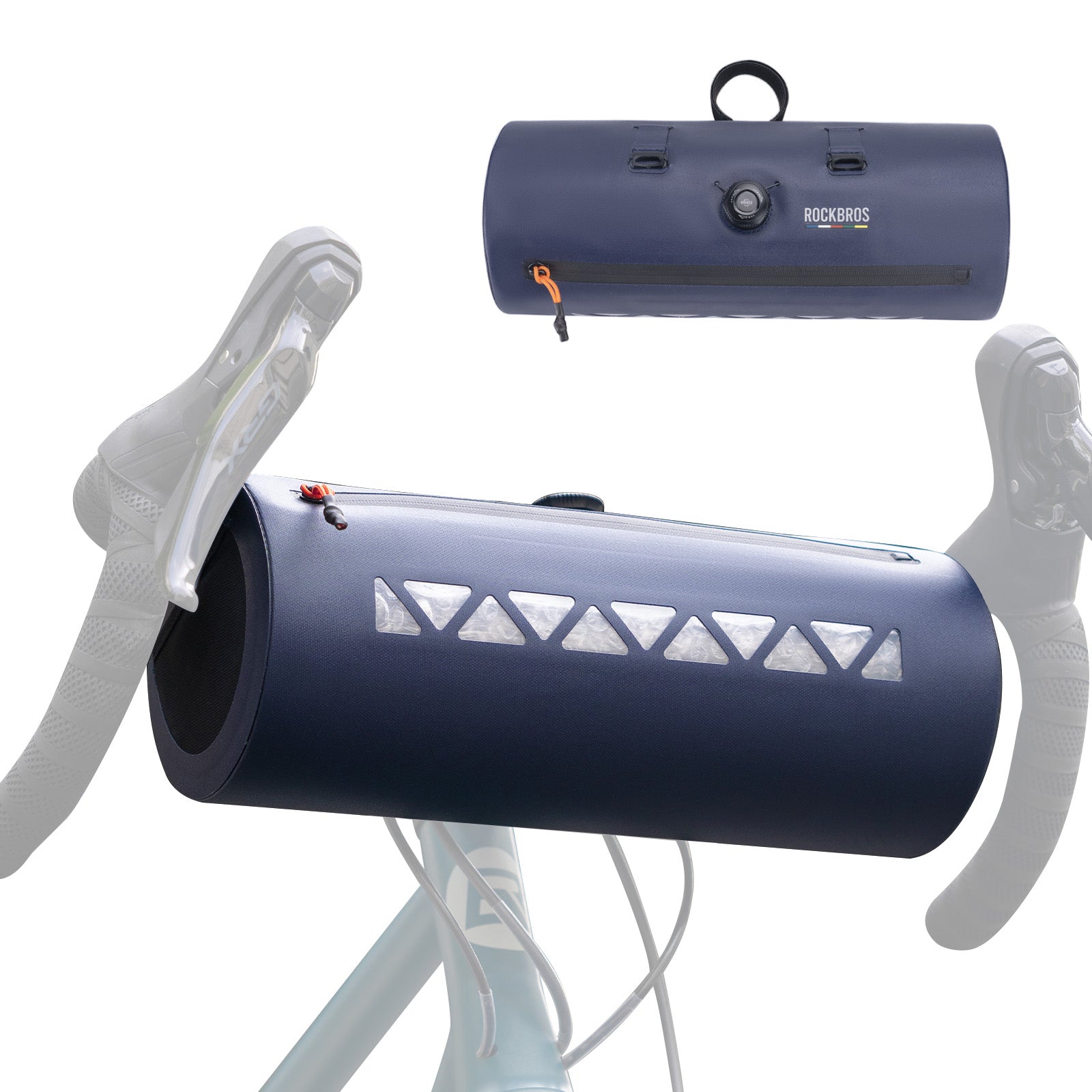 ROCKBROS fully waterproof gravel bike front bag for commuting and long distance cycling