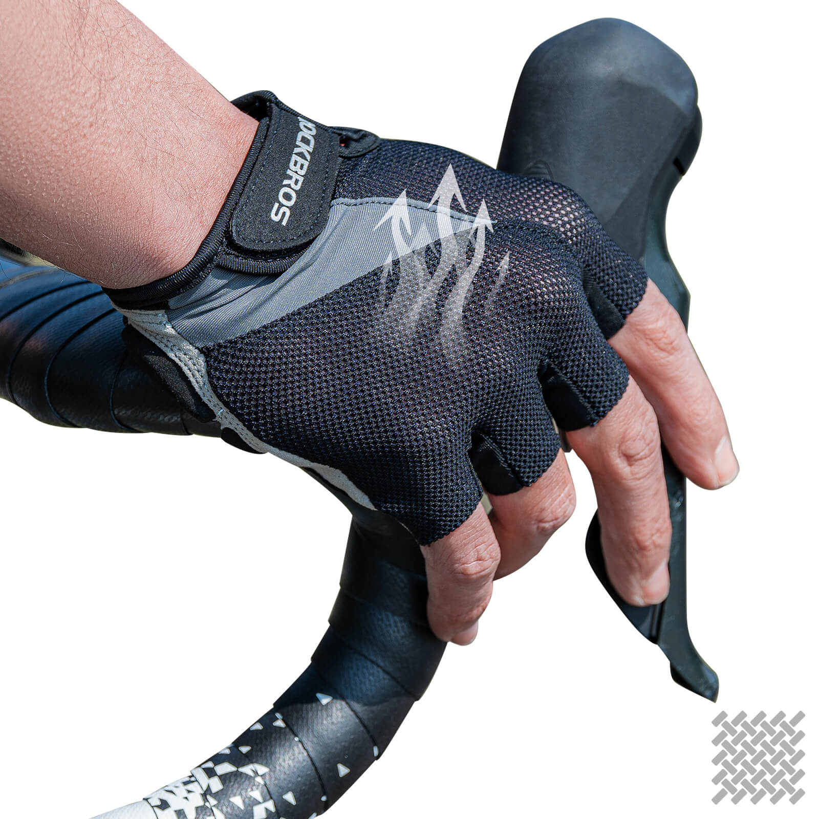 ROCKBROS breathable half finger cycling gloves with gel padding for summer rides