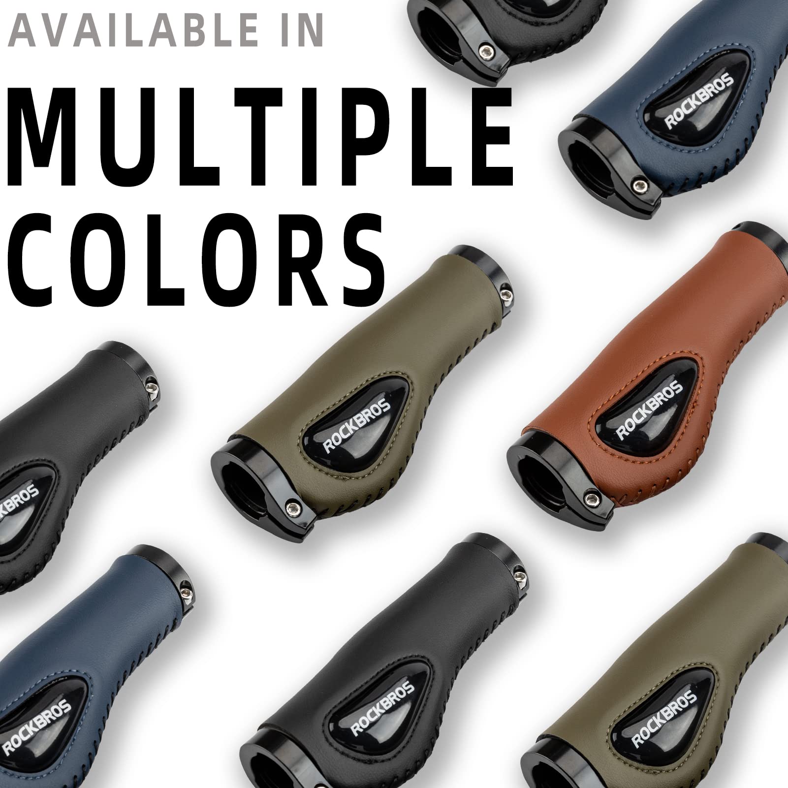 ROCKBROS ergonomic handlebar grips available in multiple colors