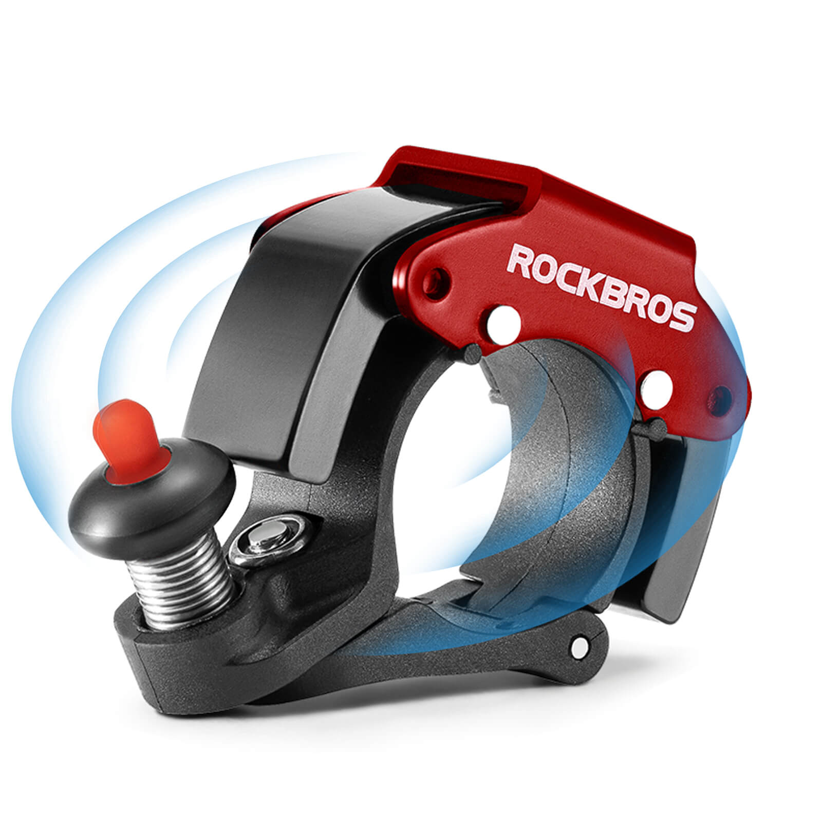 ROCKBROS Hidden Bike Bell - 100dB Crisp Sounding Stealth Bicycle Bell for MTB and Road Bikes
#Color_Red