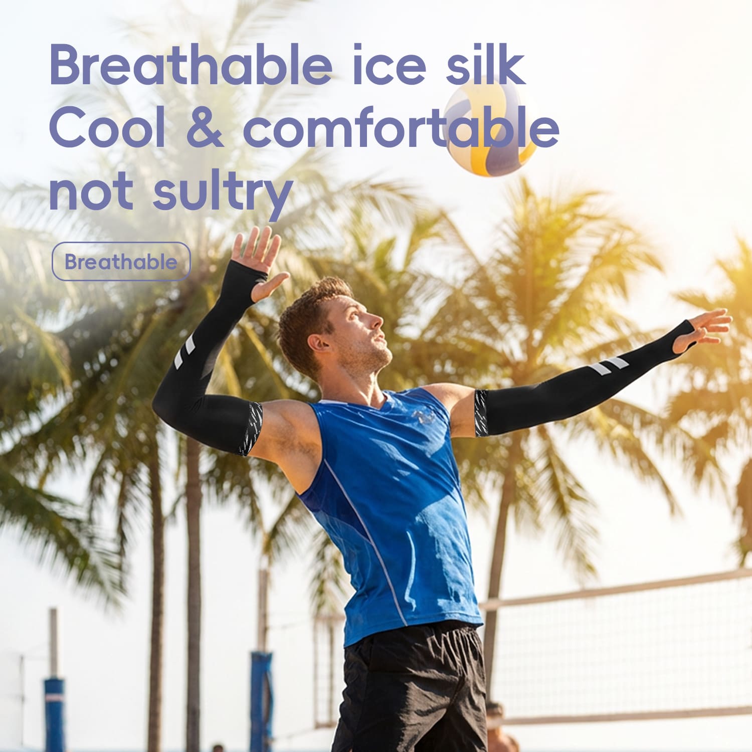 ROCKBROS Ice Silk Sun Protection Cycling Arm Sleeves for Summer Cycling and Outdoor Sports