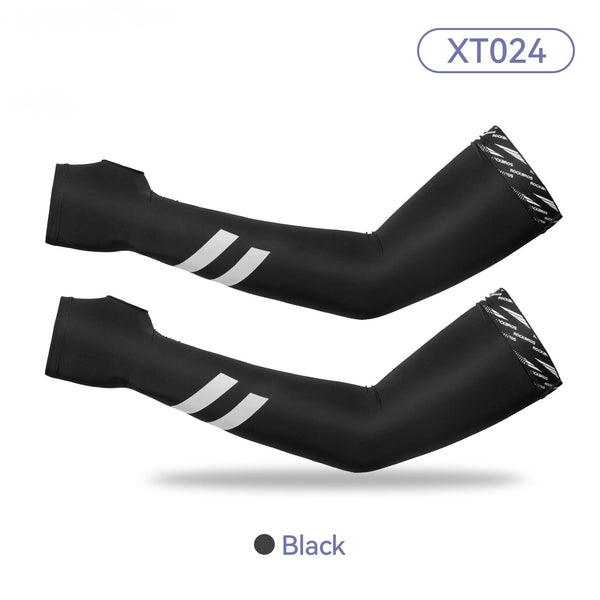 ROCKBROS Ice Silk Sun Protection Cycling Arm Sleeves for Summer Cycling and Outdoor Sports
#Style_XT024 Black XXL