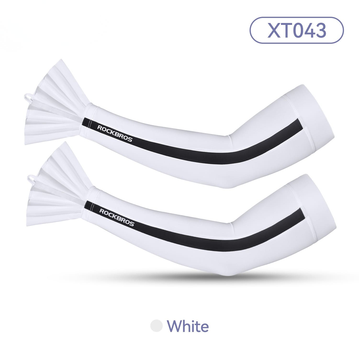 ROCKBROS Ice Silk Sun Protection Cycling Arm Sleeves for Summer Cycling and Outdoor Sports
#Style_XT043 White M