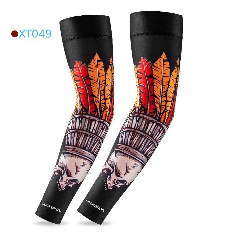 ROCKBROS Ice Silk Sun Protection Cycling Arm Sleeves for Summer Cycling and Outdoor Sports
#Style_XT049 Black XL