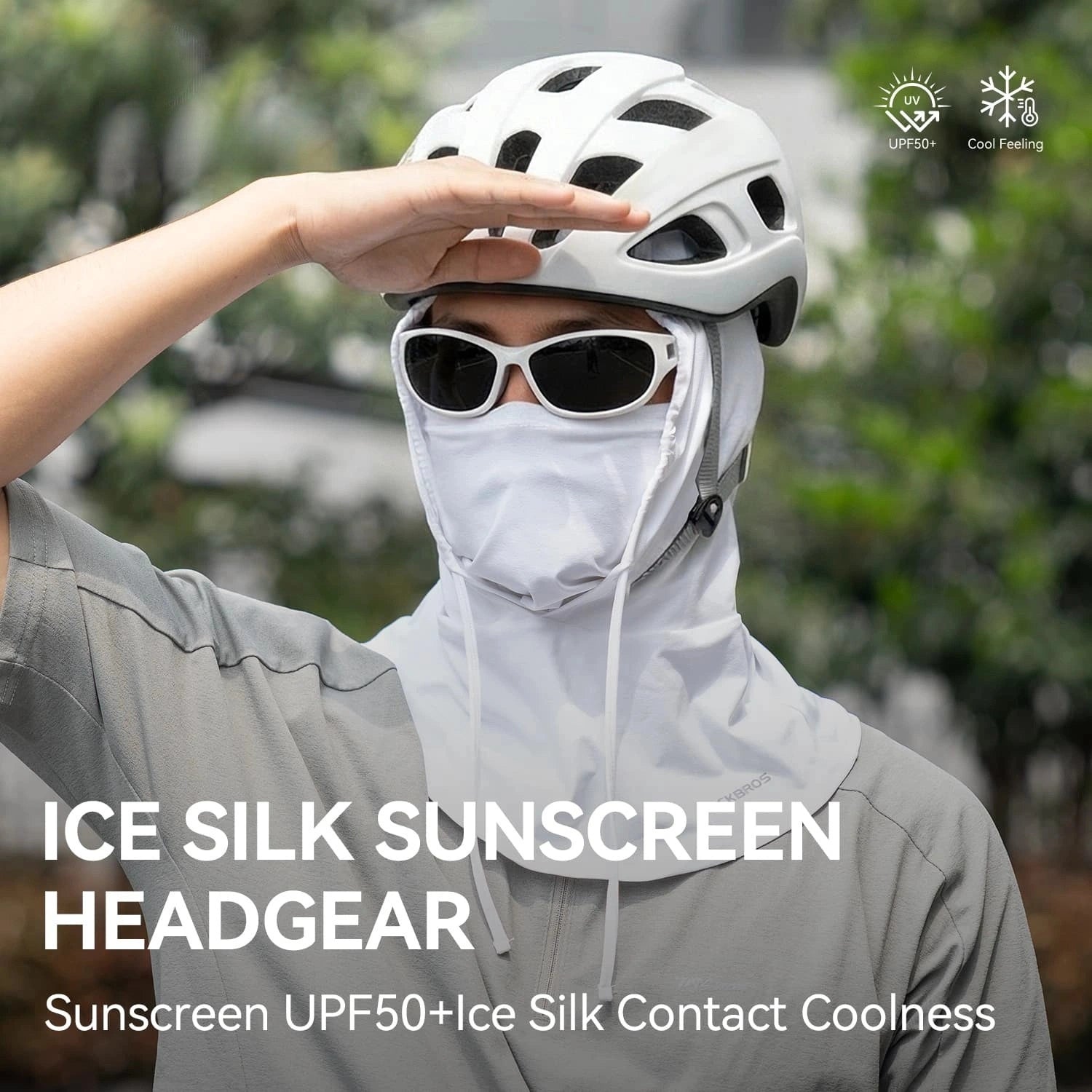 ice silk balaclava with uv sun protection breathable cooling face cover for cycling and outdoor use