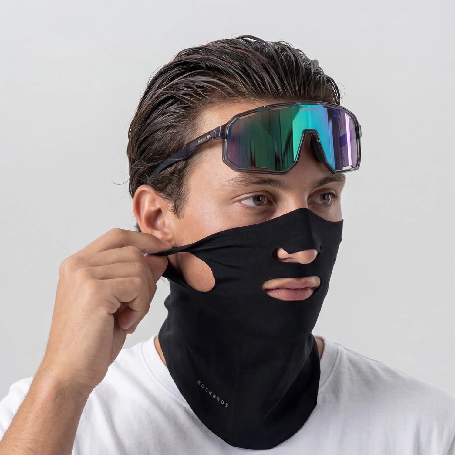ice silk face mask with vent uv sun protection breathable cooling full coverage balaclava for outdoor cycling 