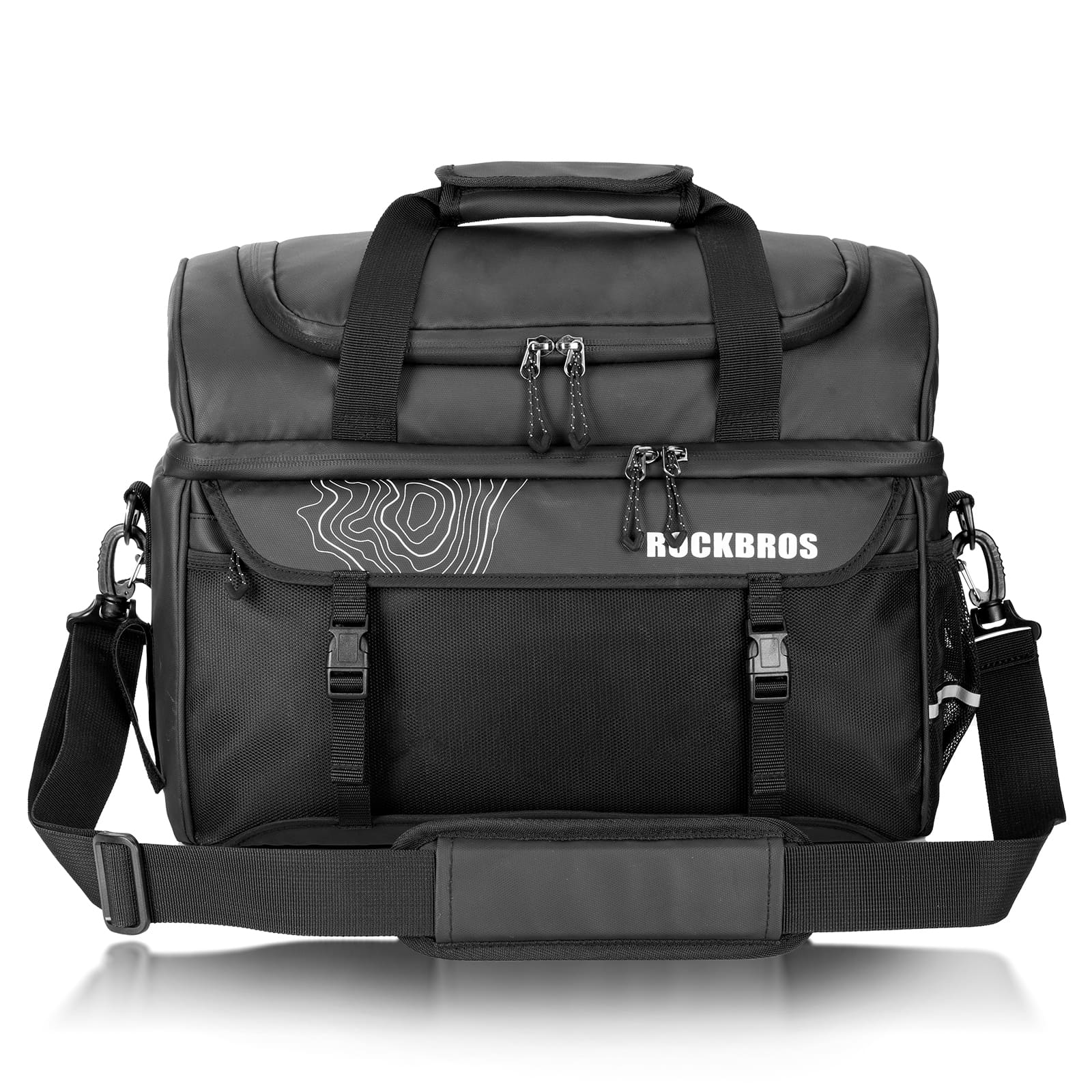 ROCKBROS 11L Insulated Bike Rear Rack Cooler Pannier with Easy-Access Design for Outdoor Trips