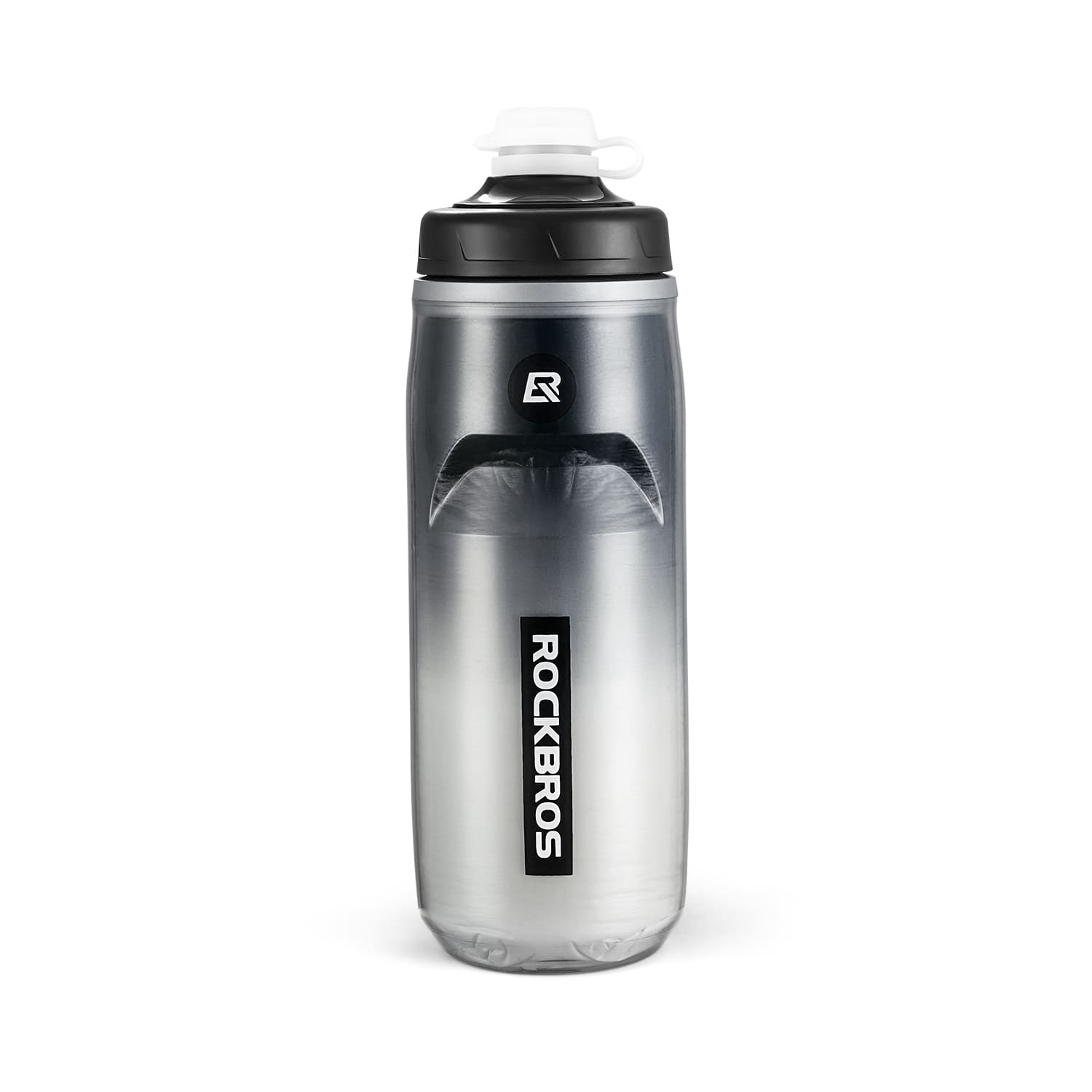 ROCKBROS insulated squeeze cycling water bottle 620ml with leak-proof spout  for bike riding and outdoor use
#Type_Black Gradient - 620ml