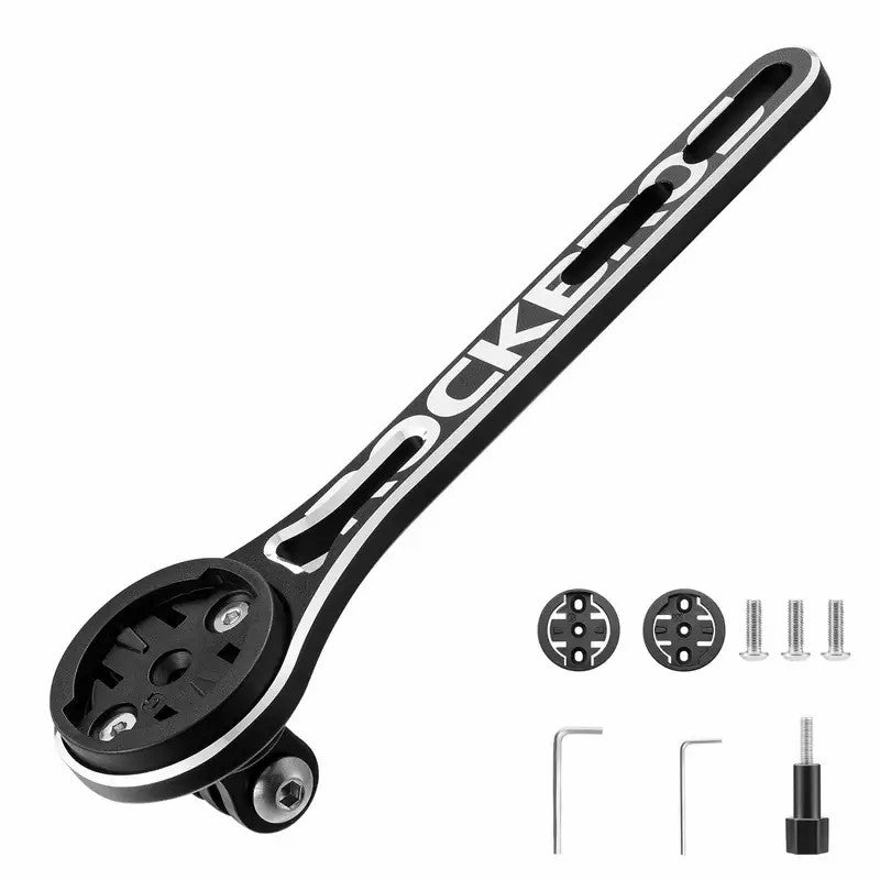 ROCKBROS integrated handlebar bike computer mount featuring an under-stem installation for a clean cockpit and space-saving design.
#Color_Black1