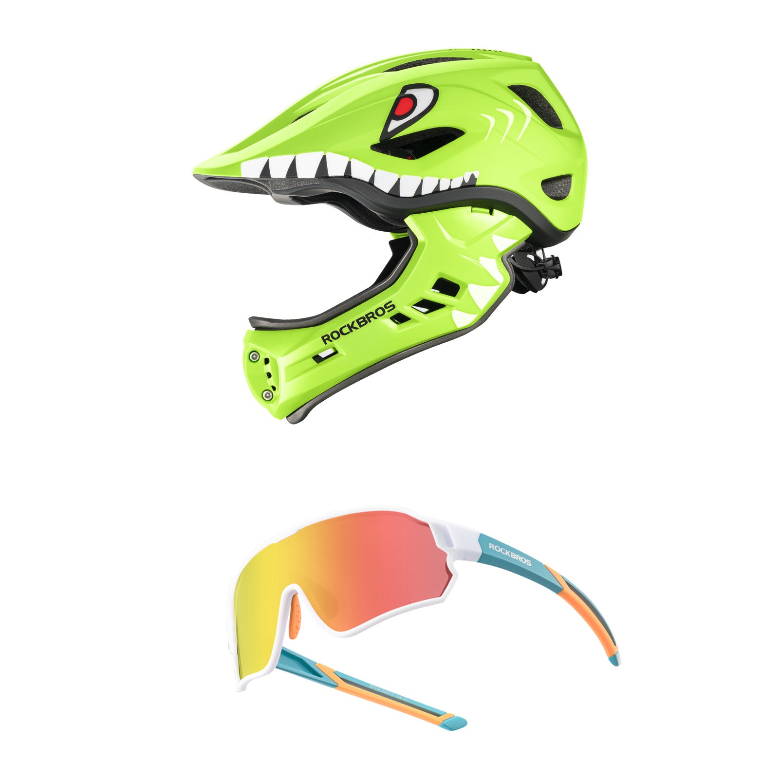 Kids Helmet & Cycling Glasses Kit