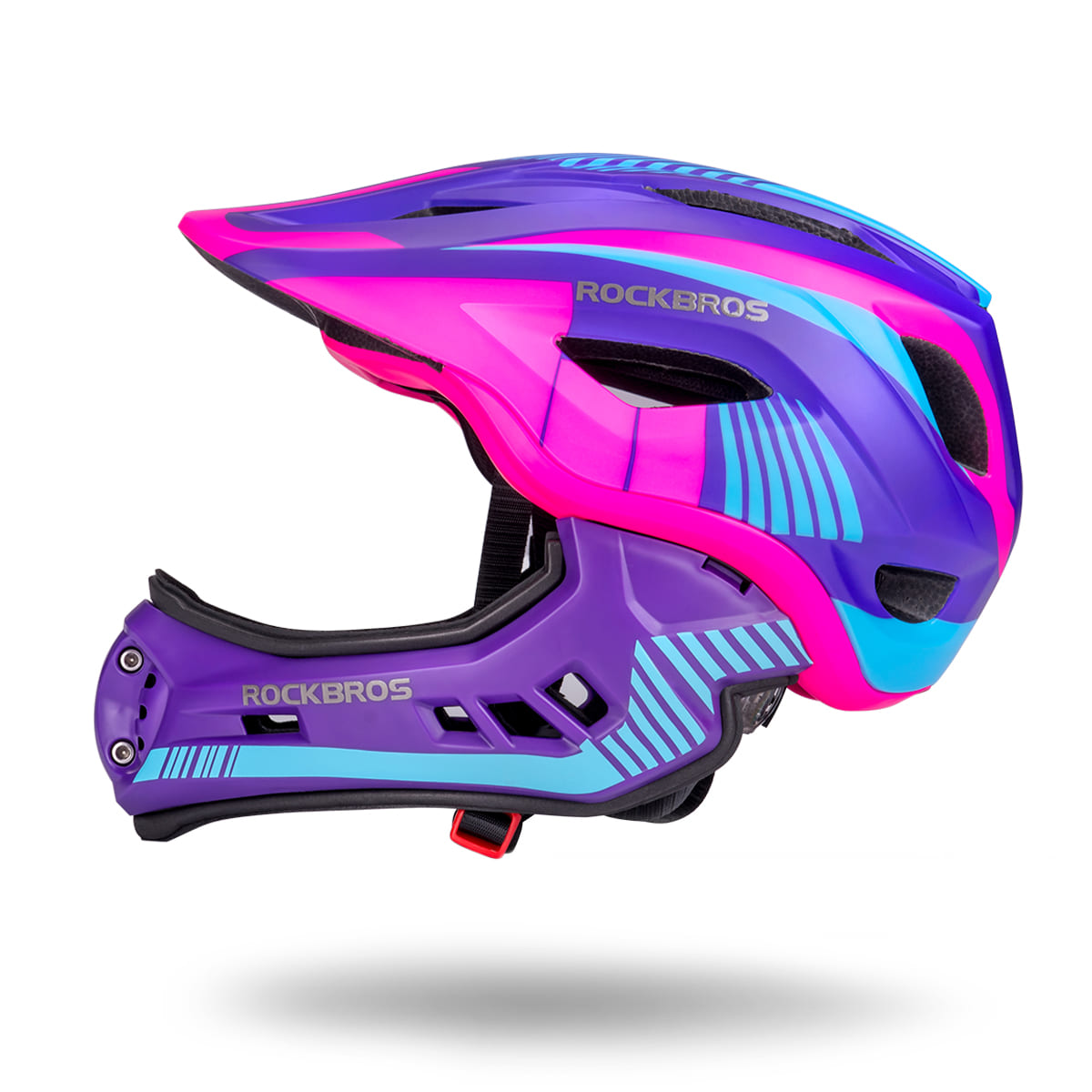 ROCKBROS Kids Bike Helmet – Full Face Safety Protection for Toddlers, Perfect for Cycling Gear
#color_Pink Purple