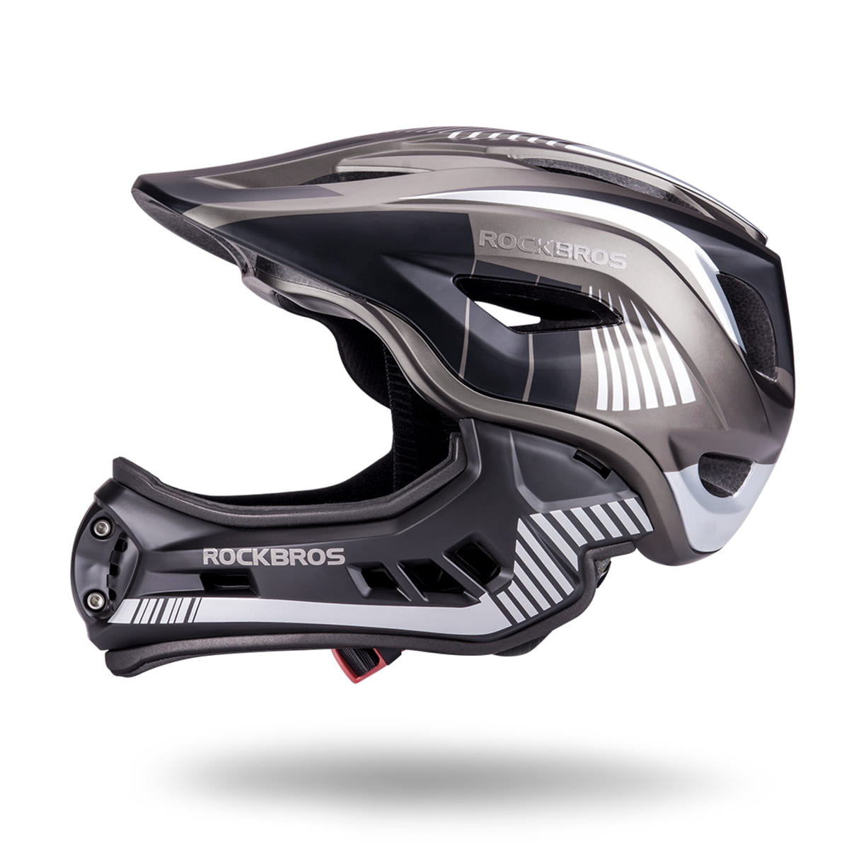 ROCKBROS Kids Bike Helmet – Full Face Safety Protection for Toddlers, Perfect for Cycling Gear
#color_Black Titanium