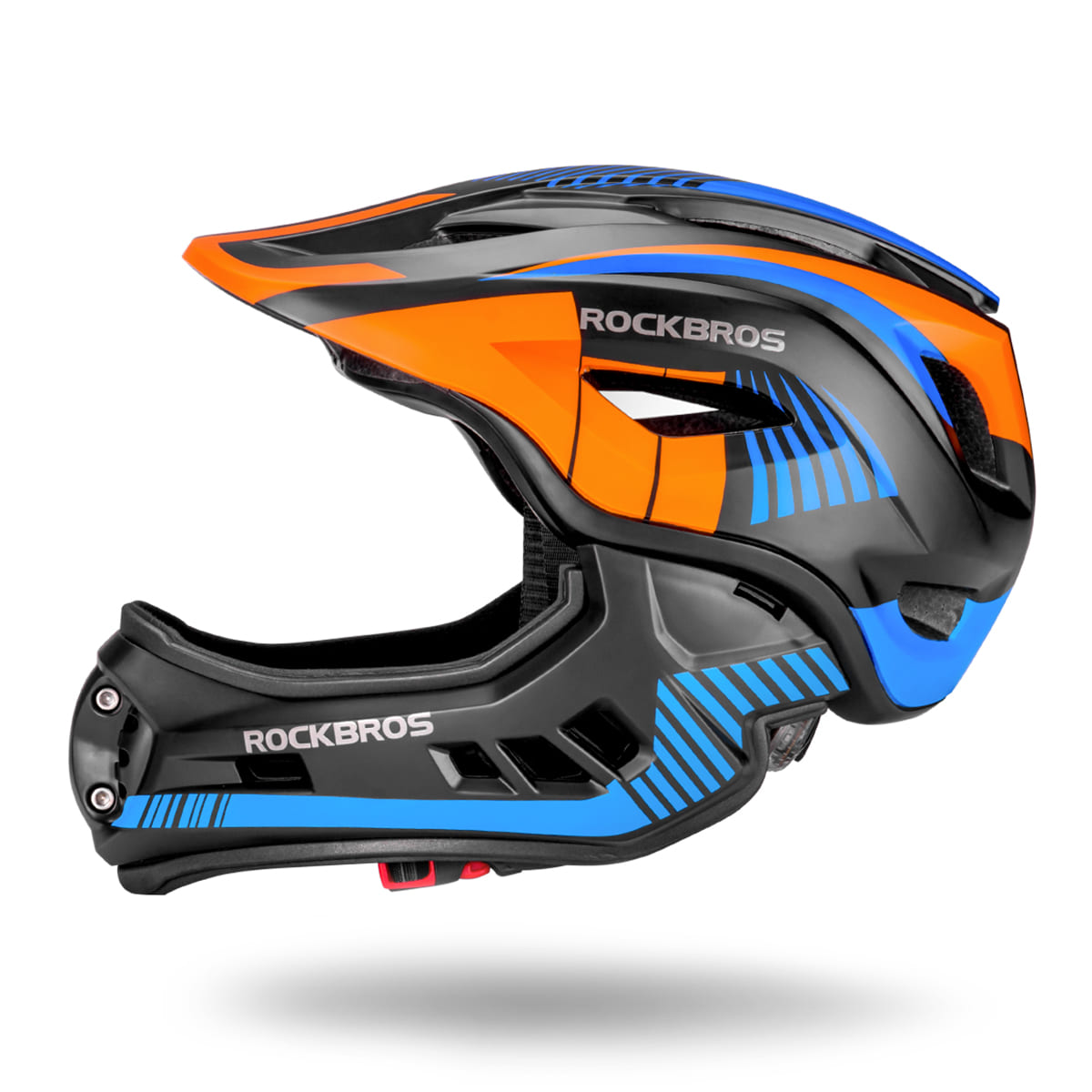 ROCKBROS Kids Bike Helmet – Full Face Safety Protection for Toddlers, Perfect for Cycling Gear
#color_‎Black Orange