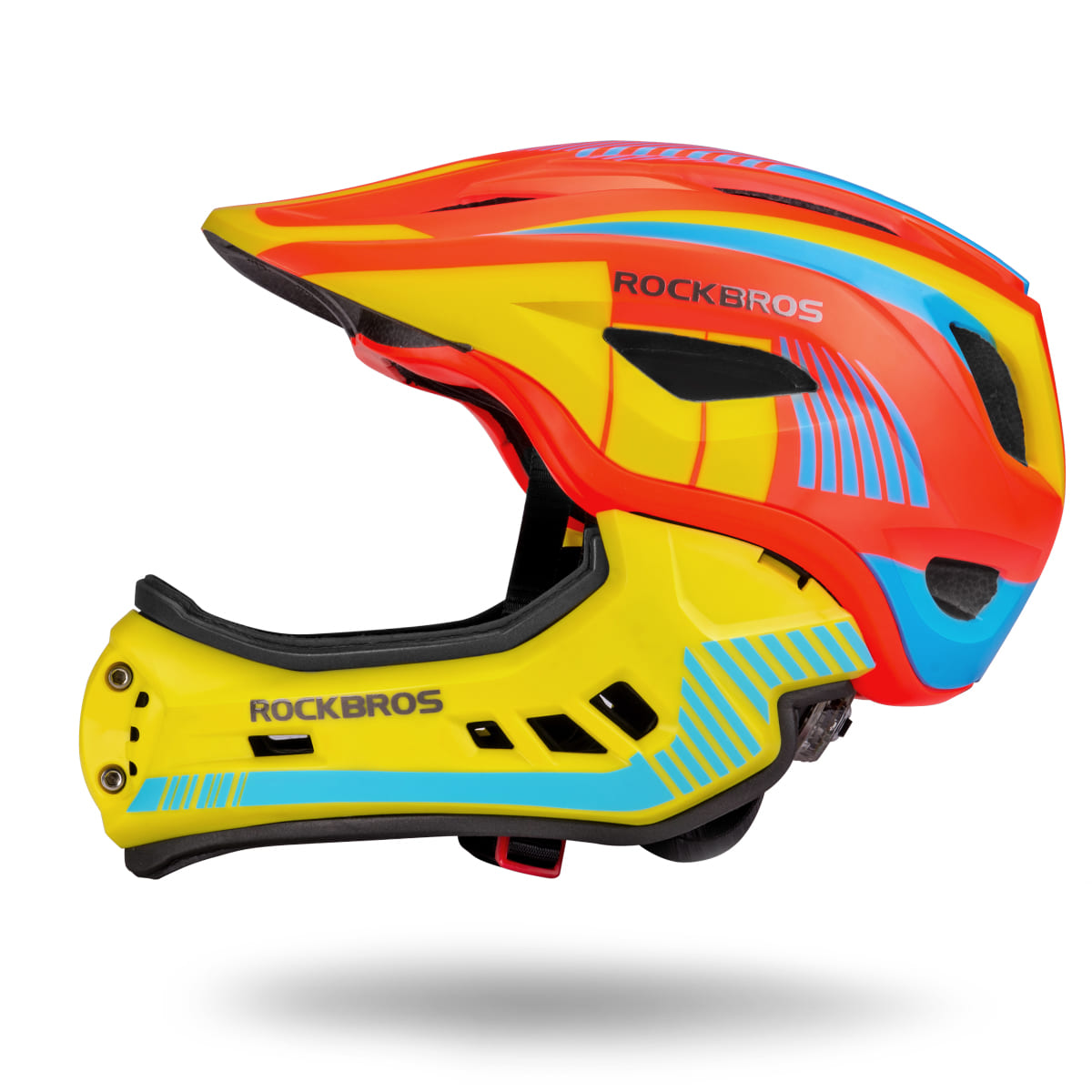 biker boy kid rock helmet ROCKBROS Kids Bike Helmet – Full Face Toddler Cycling Safety Gear
