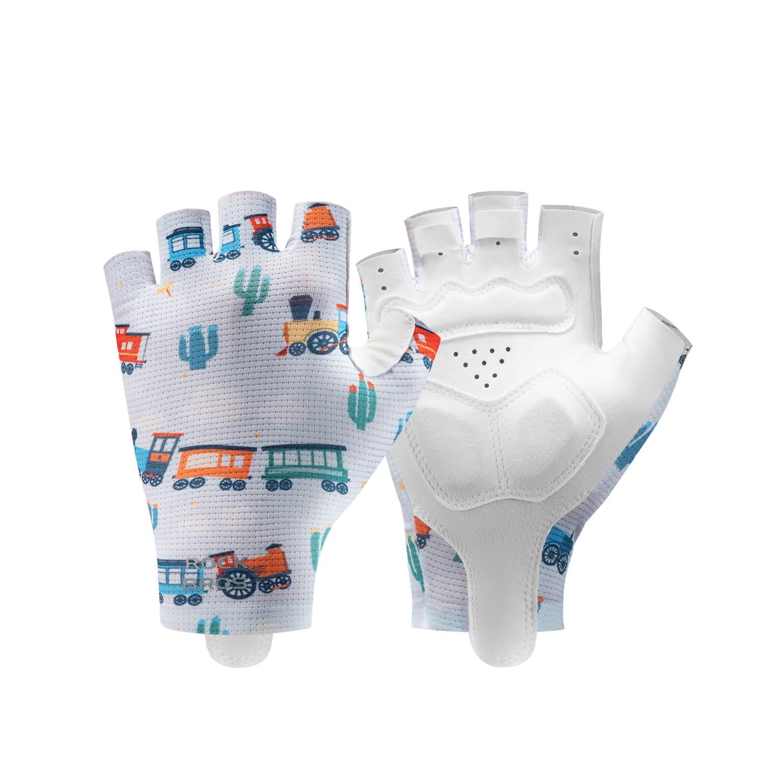 ROCKBROS kids cycling gloves breathable anti slip sports gloves
#Color_Blue